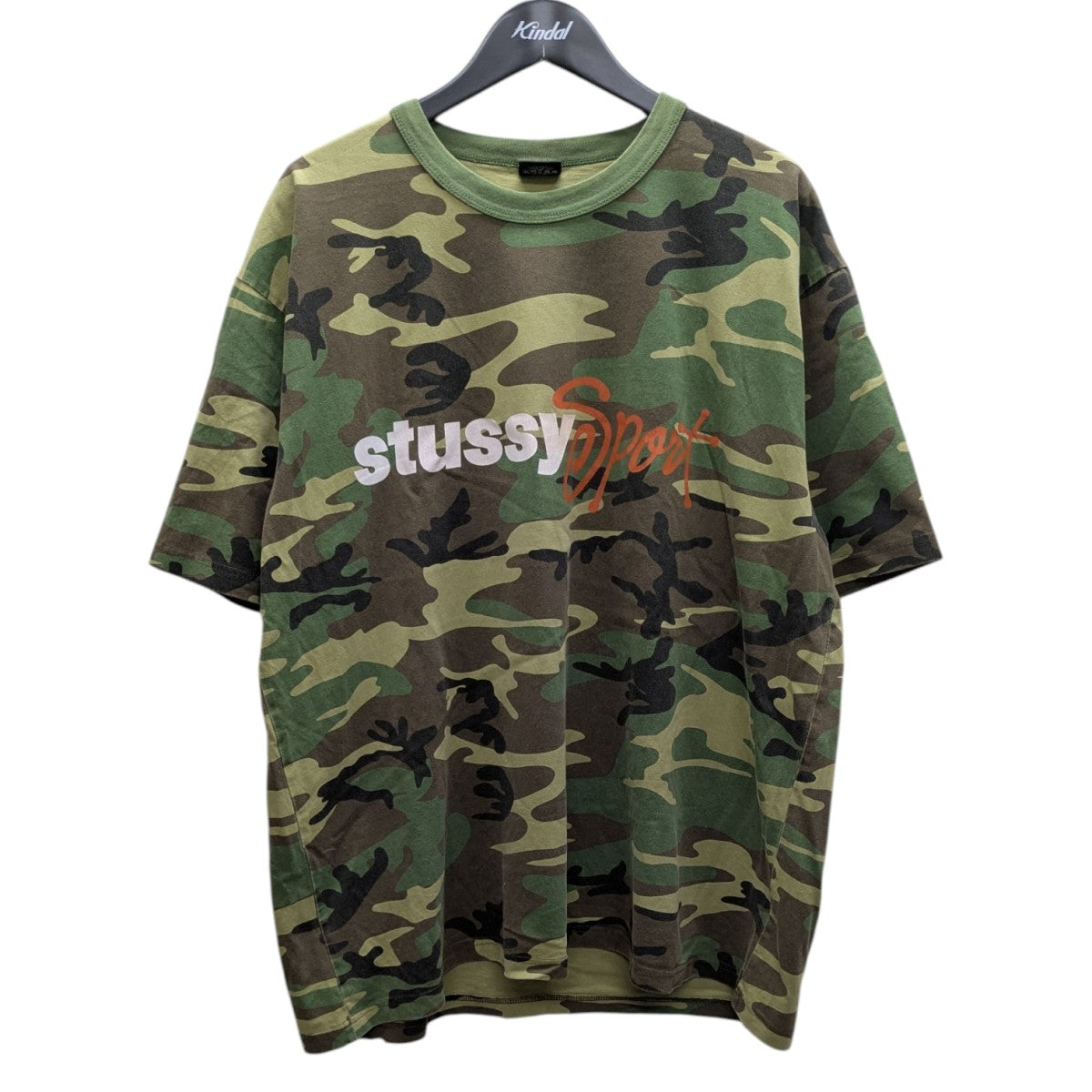 stussy(ステューシー) 24SScript Tee CamoカモフラTシャツ グリーン