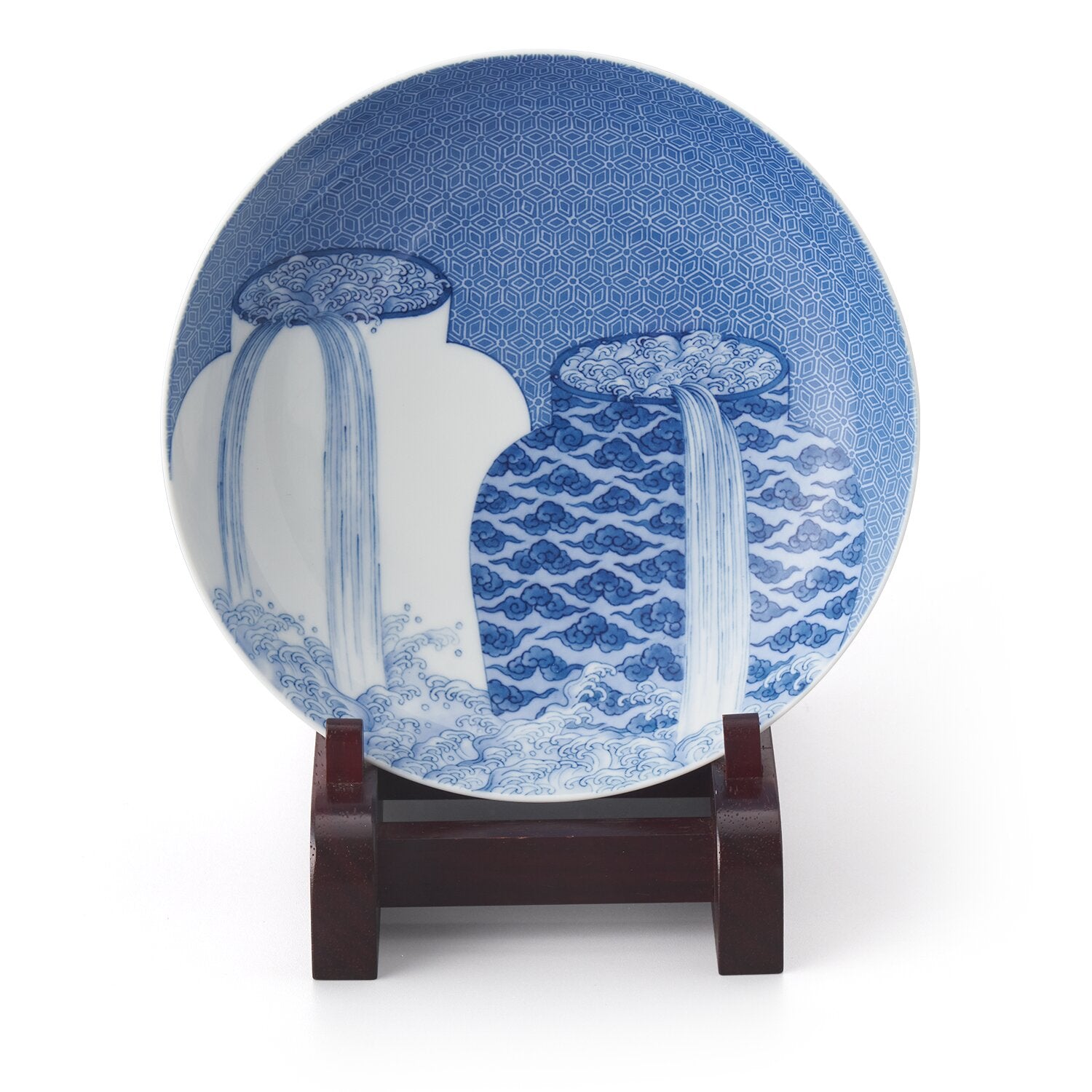 ツ 鍋島 高台大皿 節高台 アンティーク 送料込み0330 ツ 鍋島 高台大皿