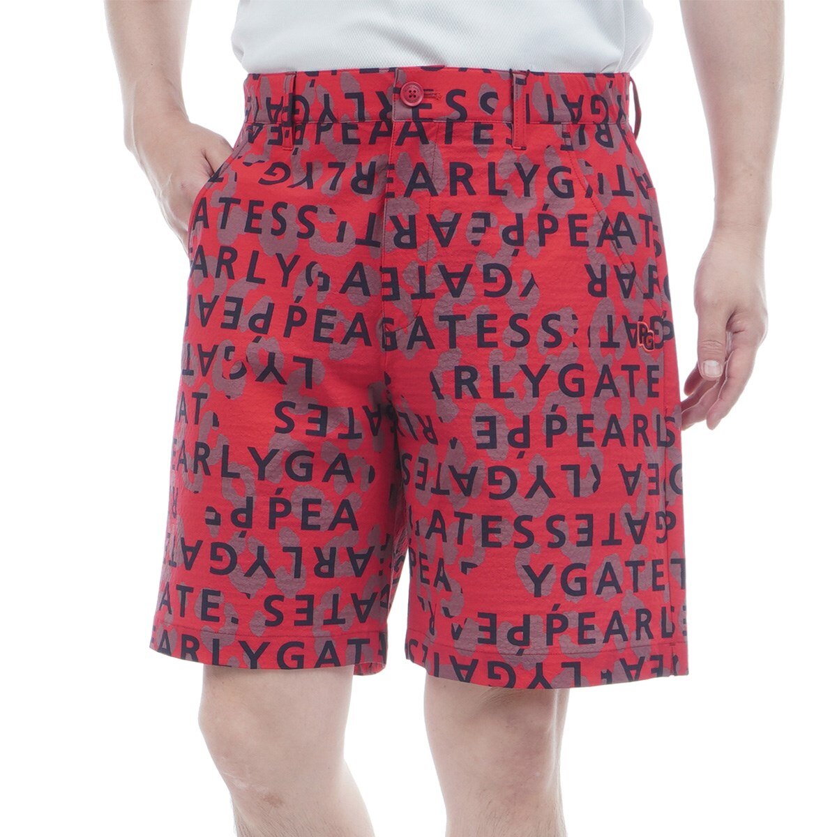 ストレッチ ドビーロゴヒョウ柄 ショートパンツ(ハーフパンツ)|PEARLY