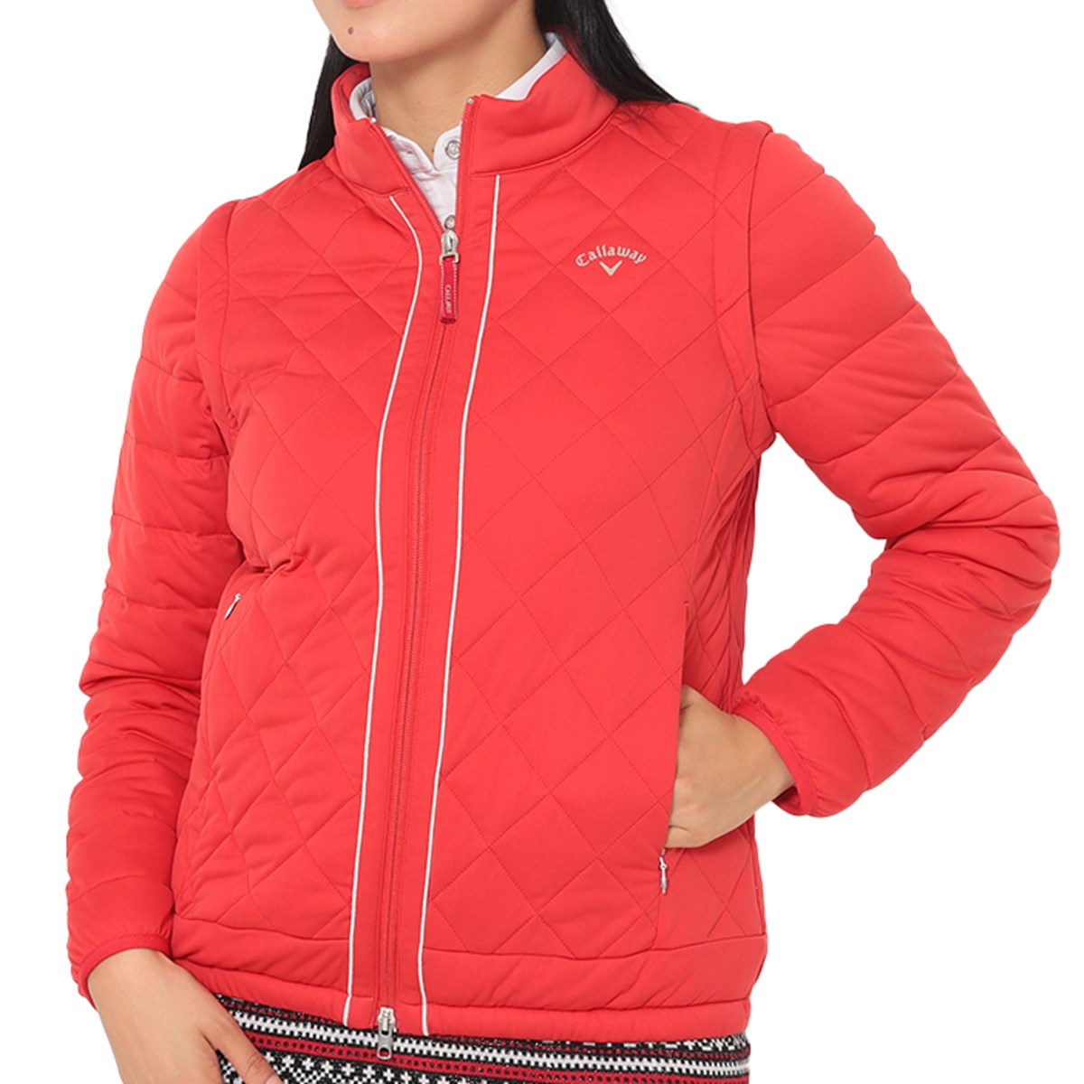 2WAY ストレッチフルジップ中綿ブルゾン レディス(アウター(ブルゾン