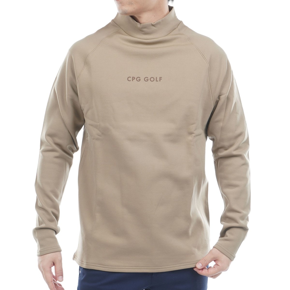 ストレッチ タイトフィット モックネック長袖シャツ(長袖シャツ