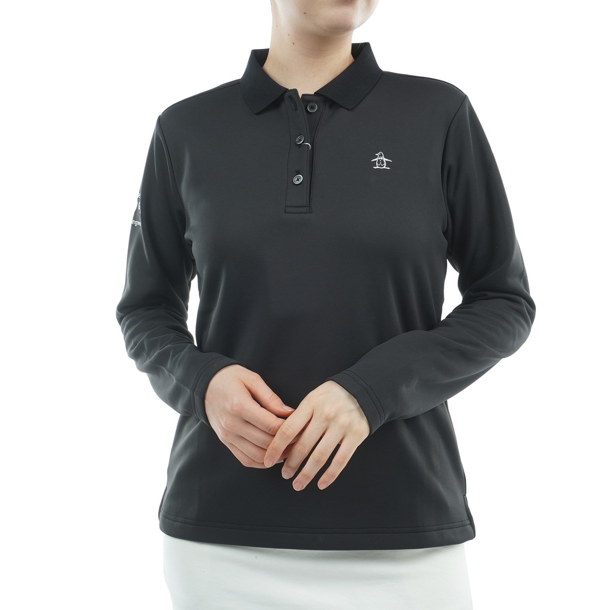 ストレッチ ワンポイント刺繍長袖ポロシャツ レディス(長袖シャツ