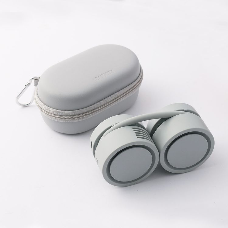 DANSOON］ネックバンドファン ローリング（ミントグレー）|夏