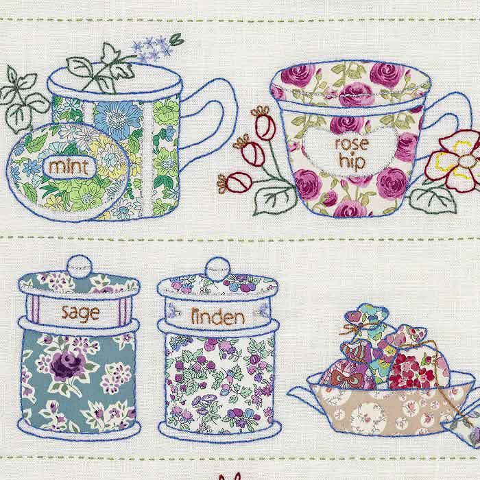 ☆［ホビーラホビーレ］アップリケタペストリー＜ハーブティー＞材料