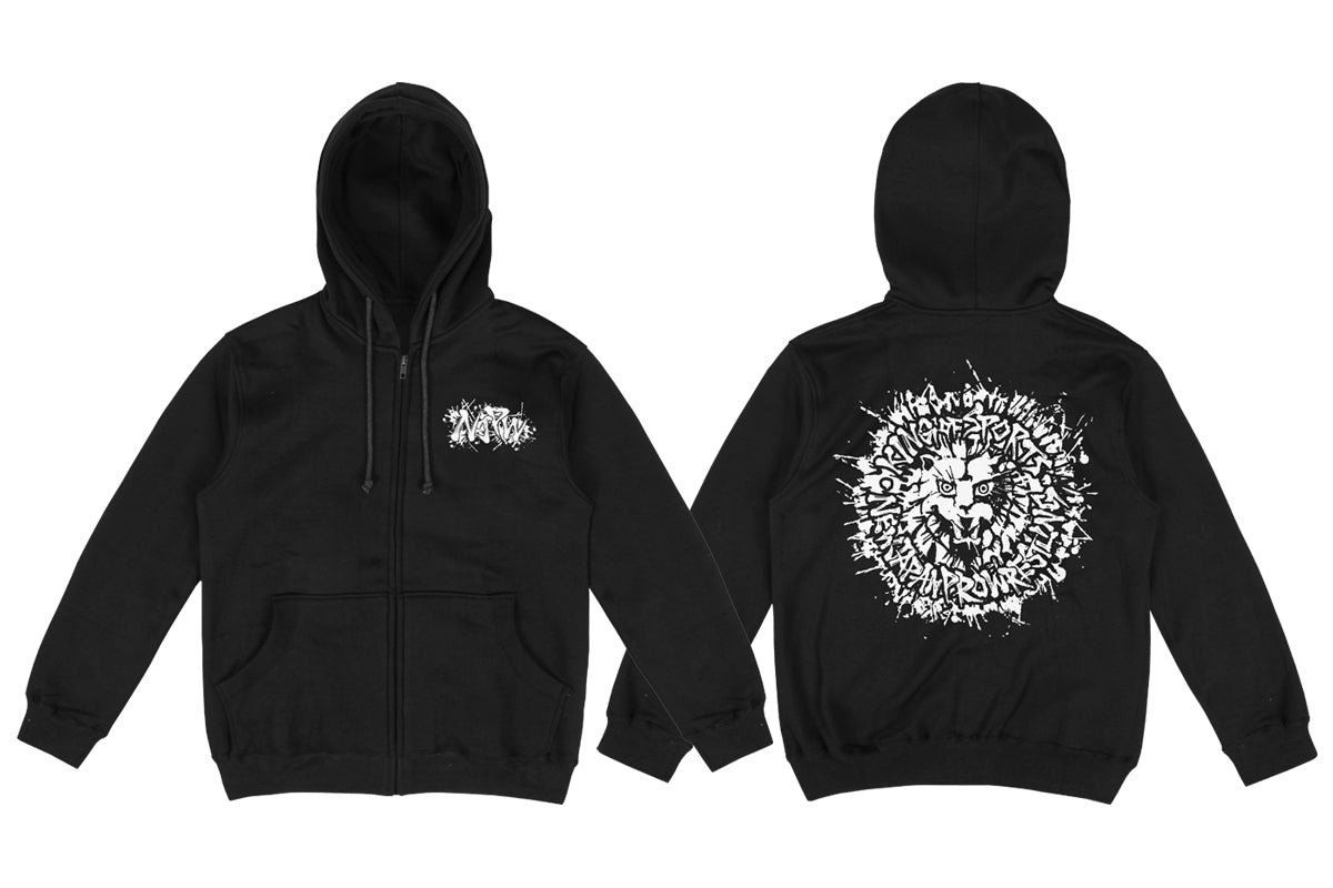 ライオンマーク ジップアップパーカー（2025・ブラック×ホワイト）