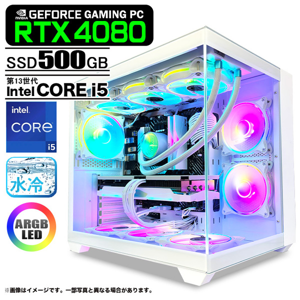 ゲーミングPC 白色海景房シームレス HJF-ATX(WH)水冷 GeForce RTX4080