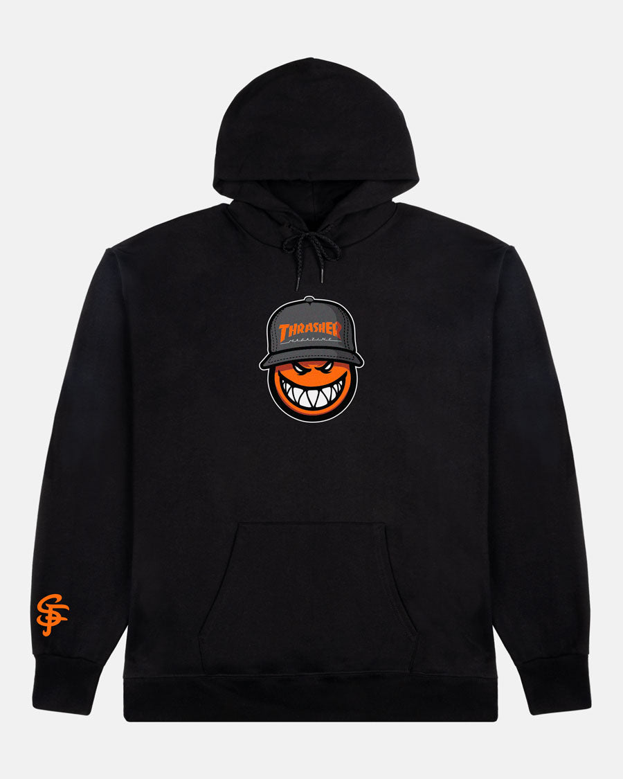 THRASHER X SPITFIRE - SF LOC - HOODIE - BLACK – Thrasher Magazine