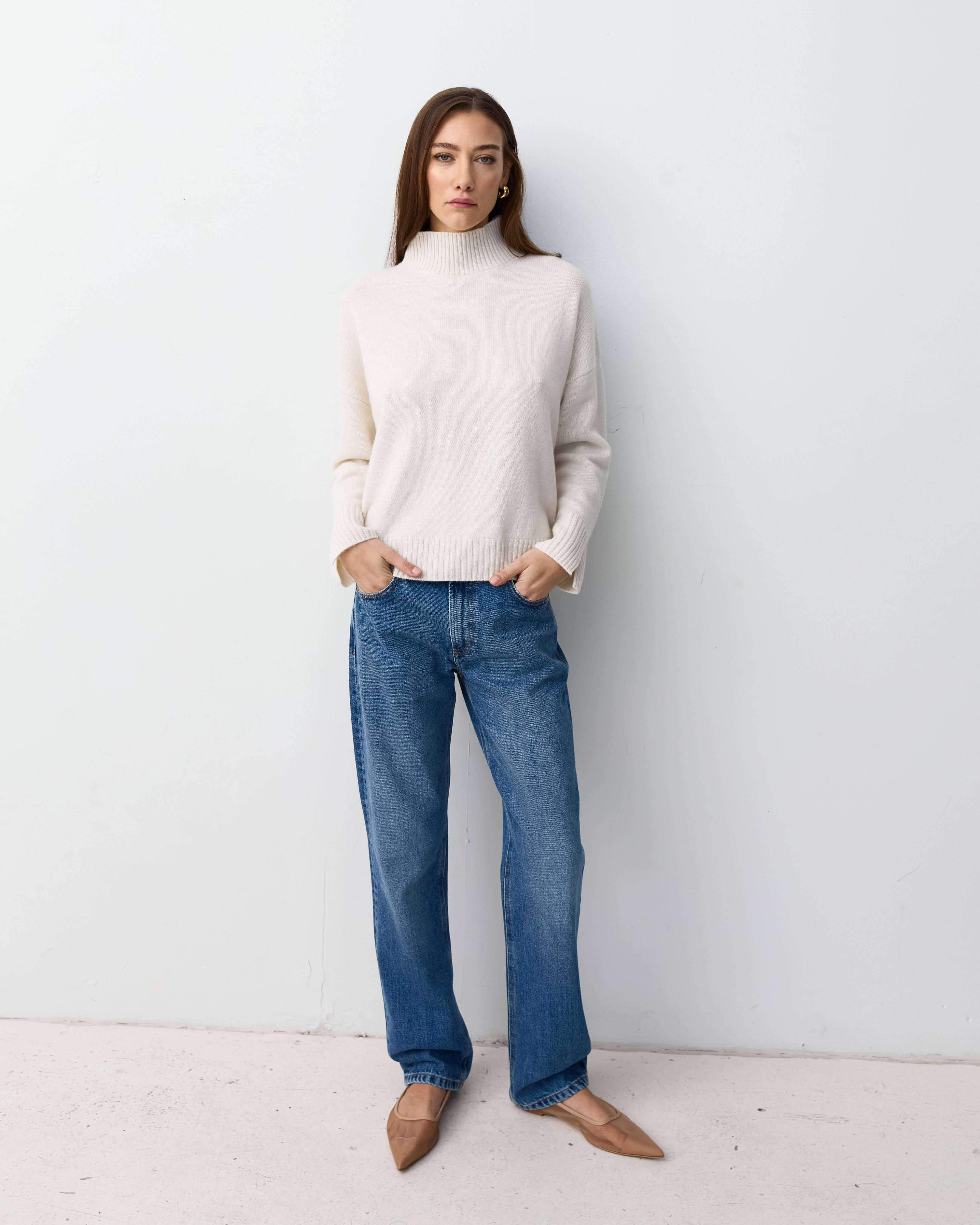 THE MOCK NECK - ECO WHITE – THE CURATED