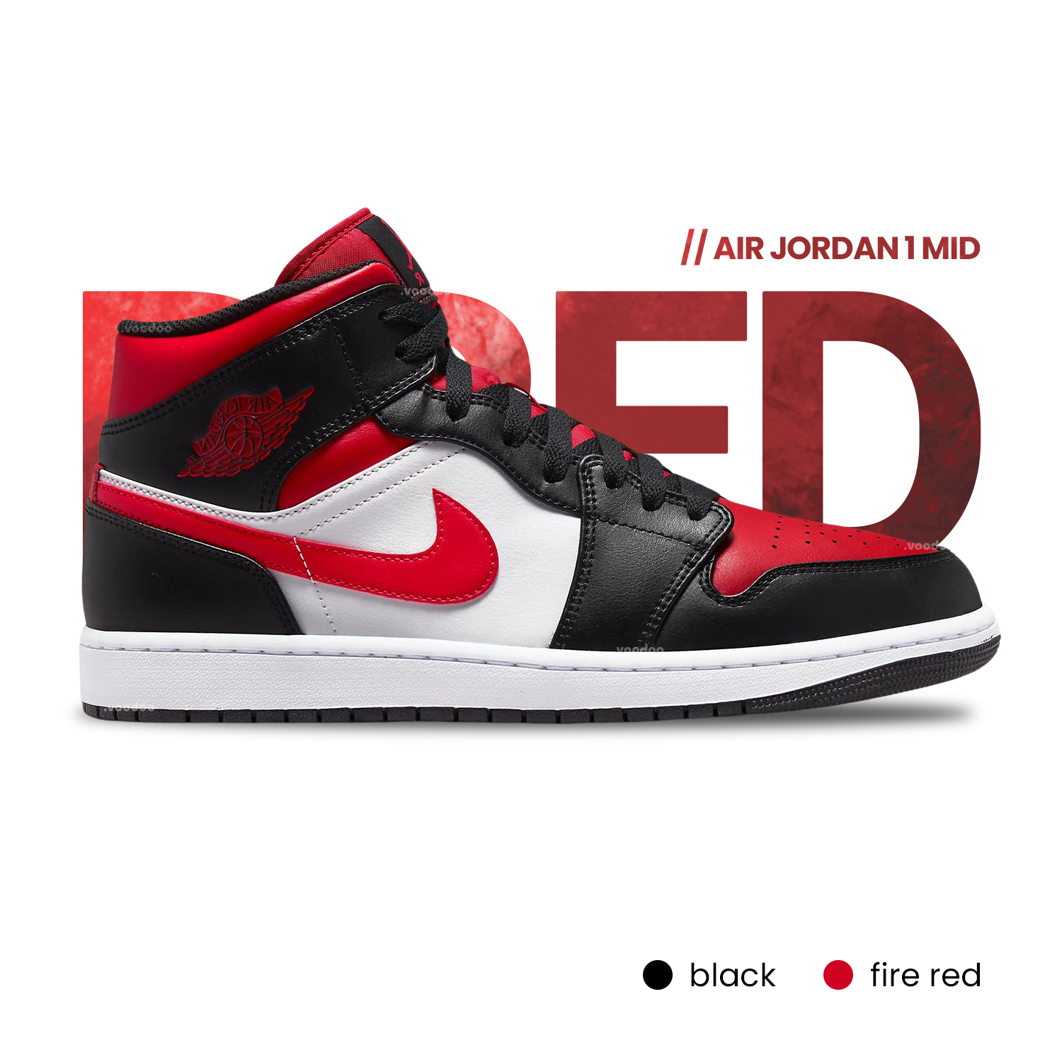 Air Jordan 1 Mid (M) | BRED TOE – VOODOO