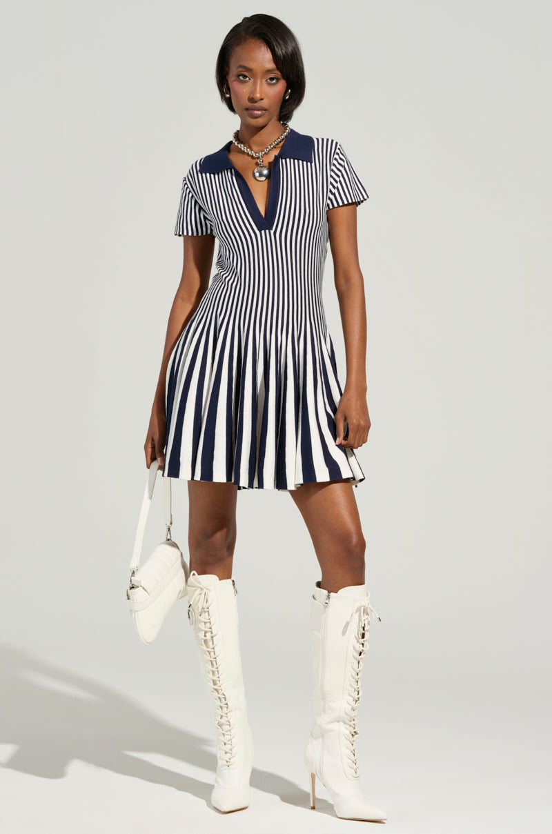 yo BIOTOP】Knit pleats mini dress yo BIOTOP Knit pleats mini dress