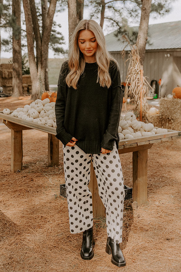 Cozy Embrace Oversized Knit Sweater in Black – Impressions Online