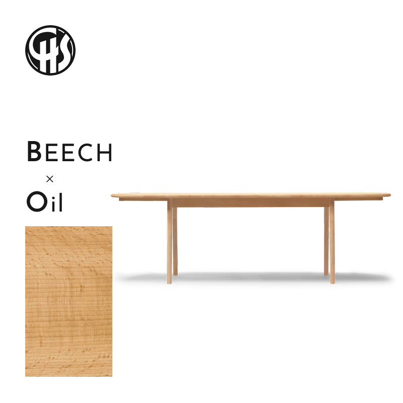 CH006 Dining Table ビーチ材/オイル仕上げ W Max2360mm - YAMAGIWA