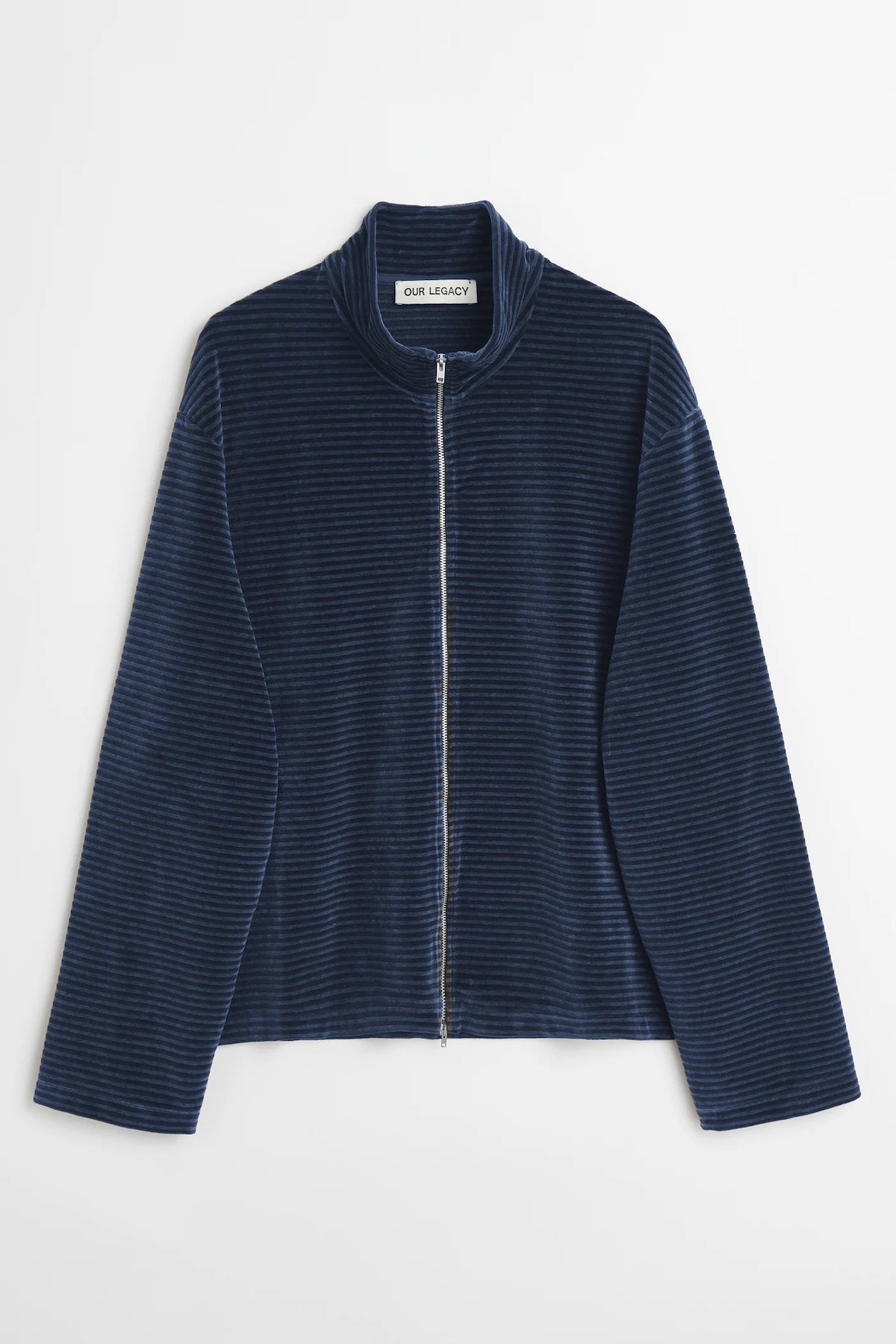 OUR LEGACY 「SHRUNKEN FULLZIP POLO PHANTOM STRIPE VELOUR」 – SISTER