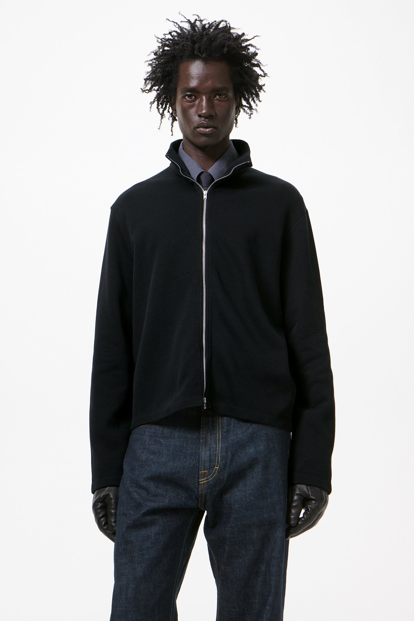 OUR LEGACY 「SHRUNKEN FULLZIP POLO BLACK ATHLETIC RIB」 – SISTER