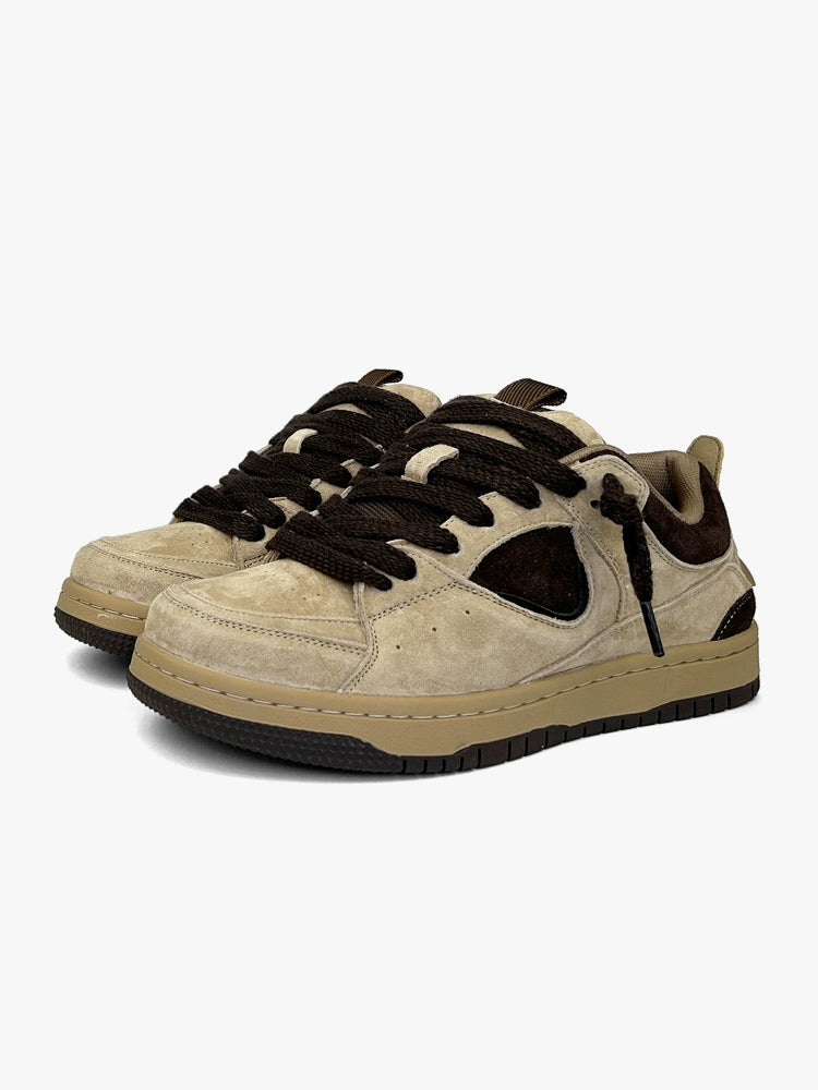 SUEDE PANEL VINTAGE CHUNKY SNEAKERS – SLAMZ