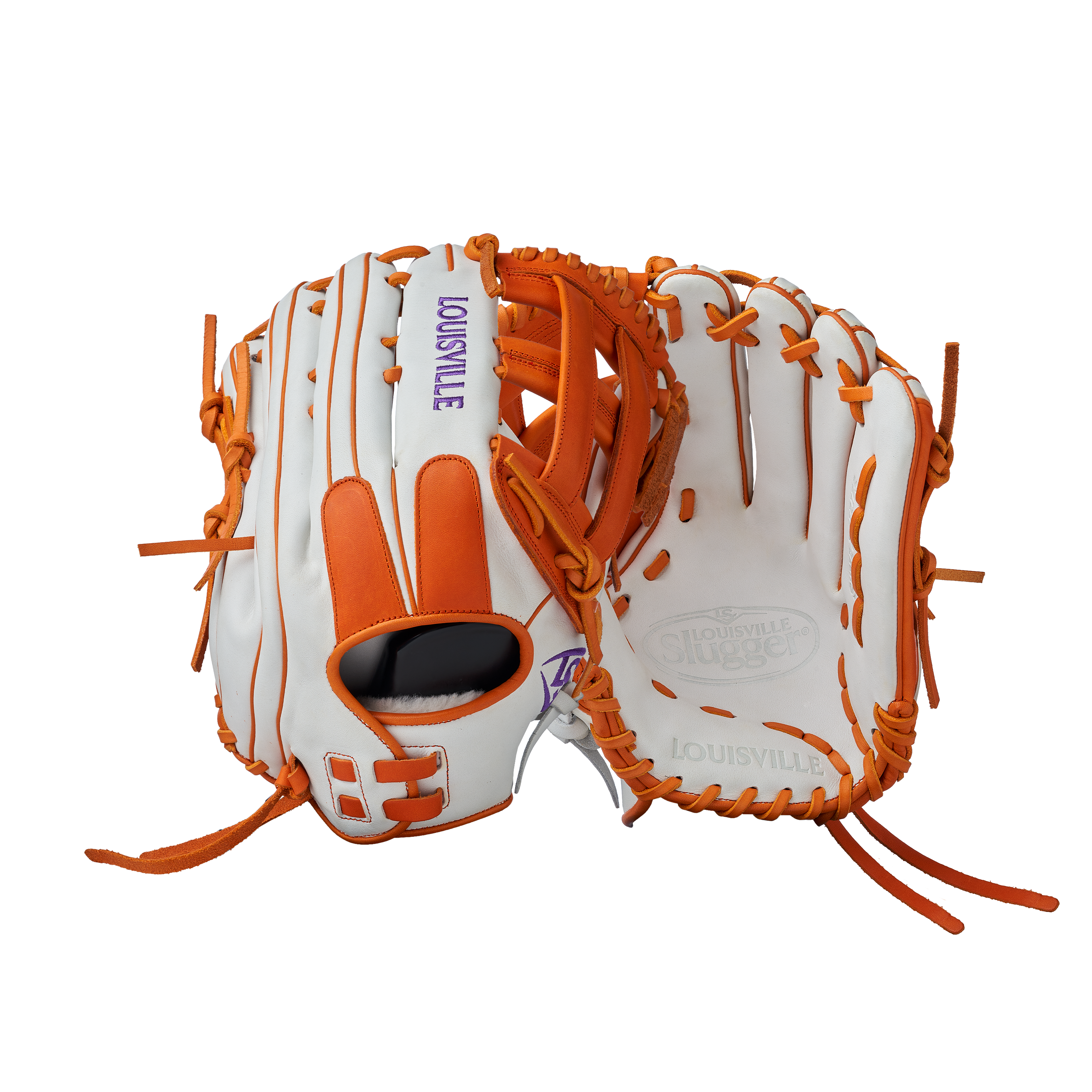 2025 Super Z Slowpitch Fielding Glove - White-Orange – Slugger