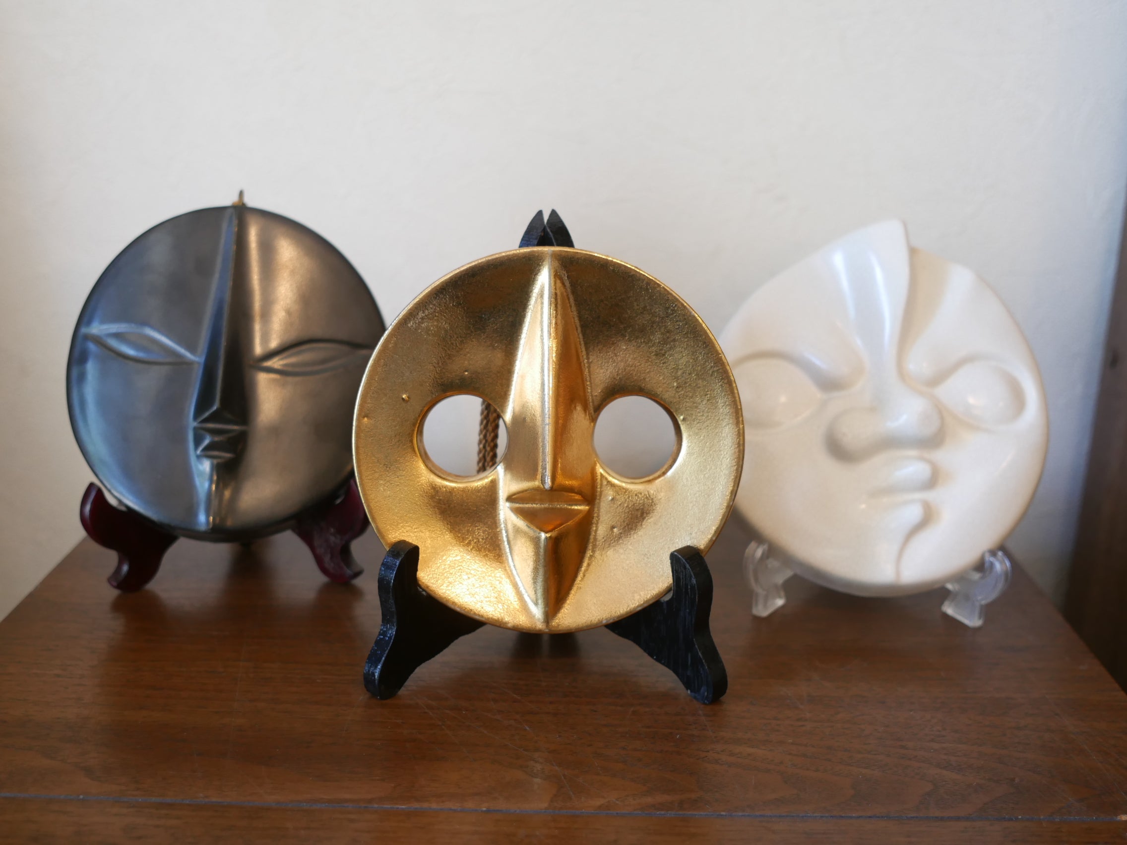 岡本太郎 太陽の顔 壁掛けレリーフ 3点セット 1970年 大阪万博 太陽の