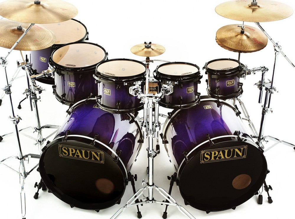 Custom 7pc Purple Burst Drum Kit | Spaun Drums – SPAUN
