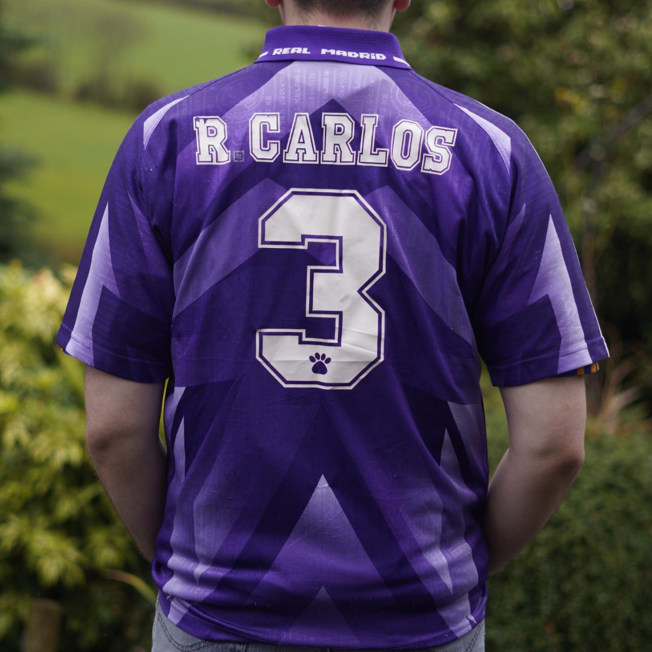 1996/97 Real Madrid Away Shirt by Kelme - Roberto Carlos #3. Size