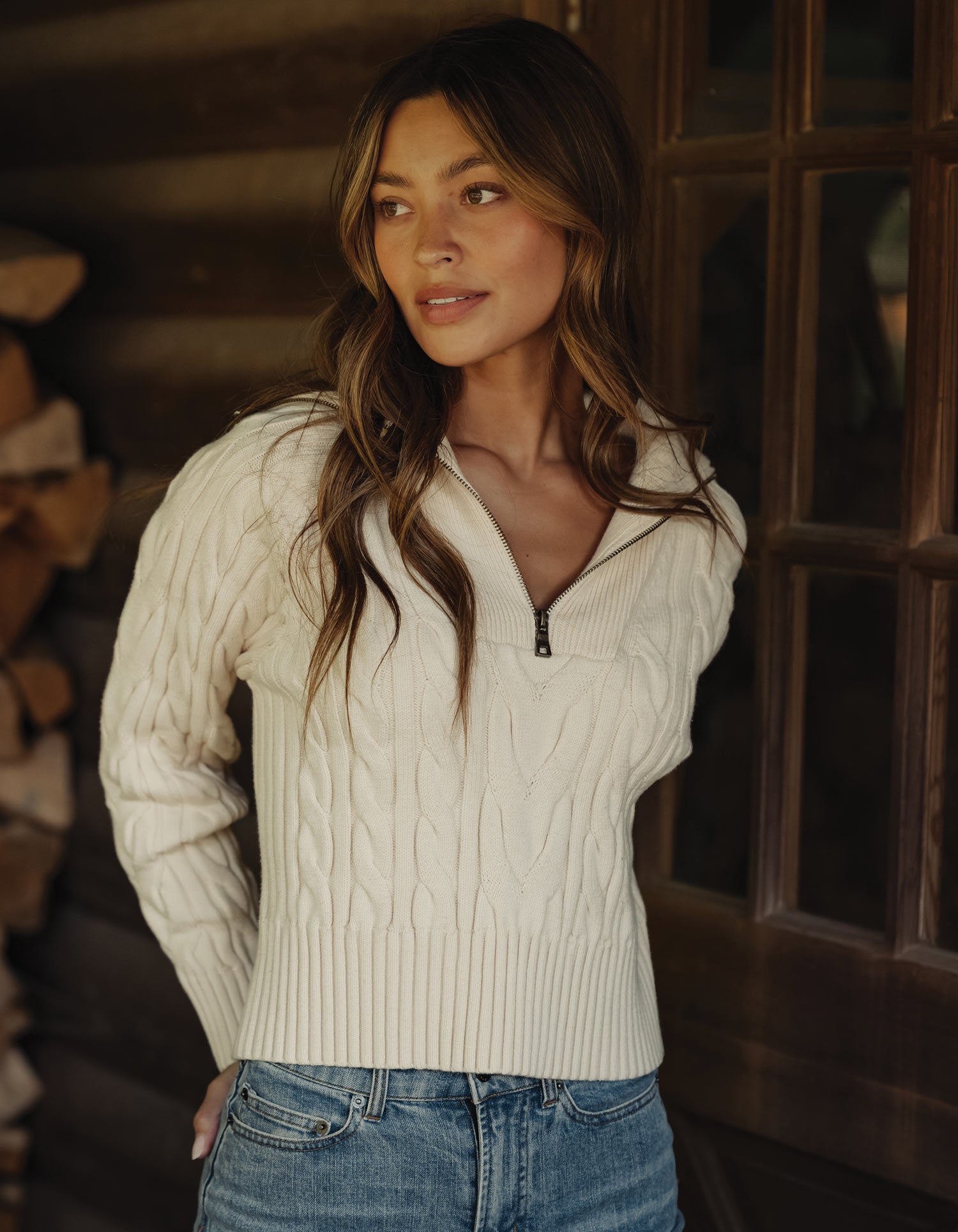 Lola Everyday Quarter Zip in Cream – The Normal Brand