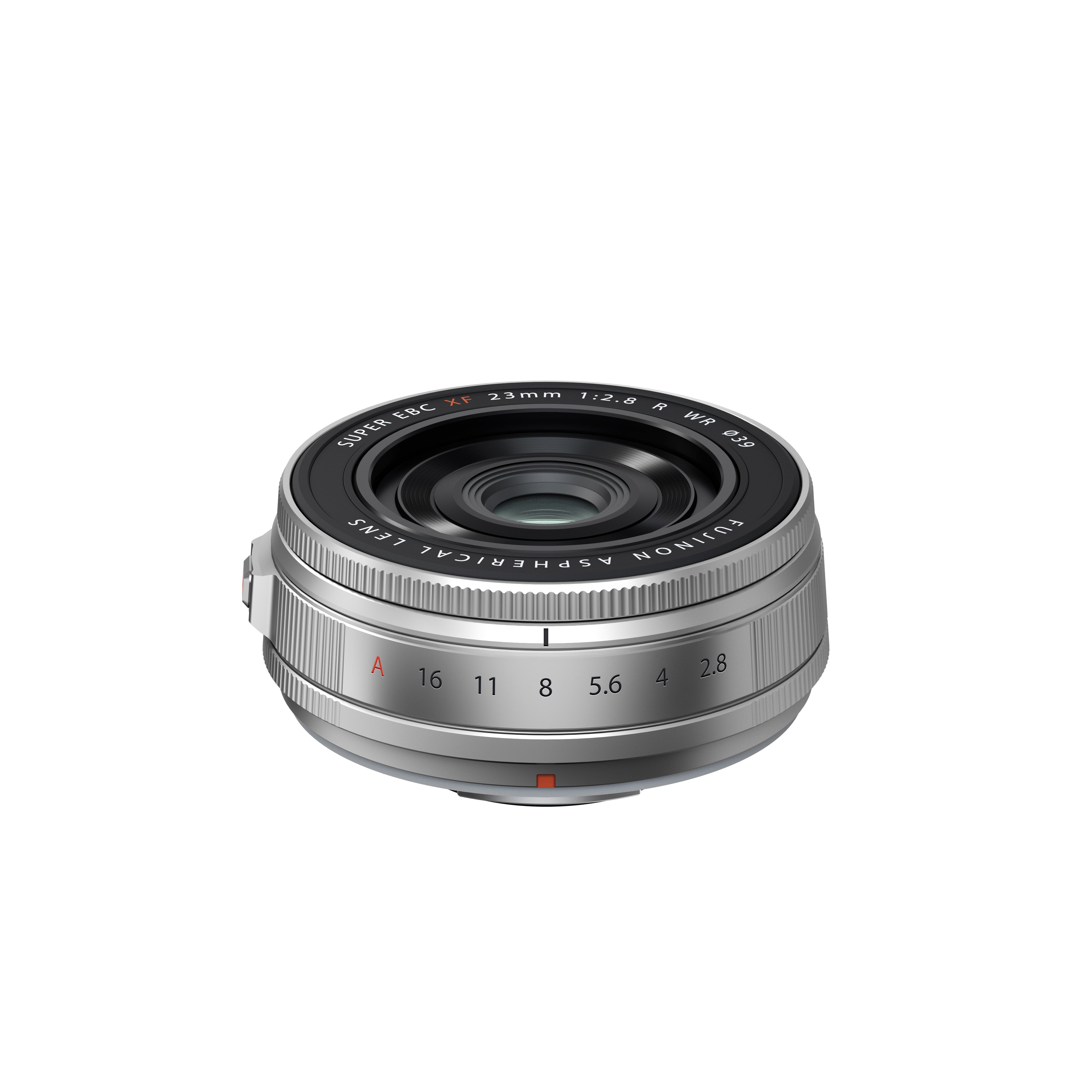 FUJIFILM XF 23mm f/2.8 R WR Pancake Lens (FUJIFILM X, Silver)