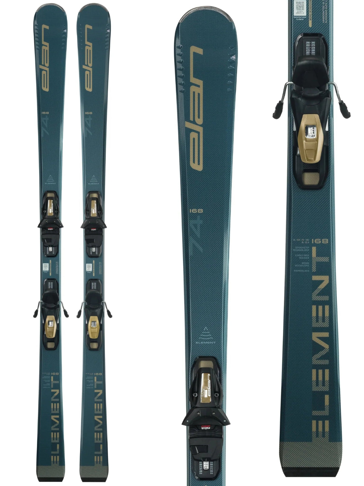 Elan Element 74 Blue Shift Skis 2026 (Bindings Mounted)