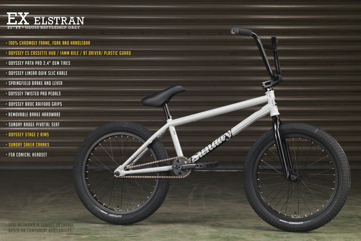 2023 Sunday EX Elstran Bike Gloss Battleship Grey BMX Bikes – The