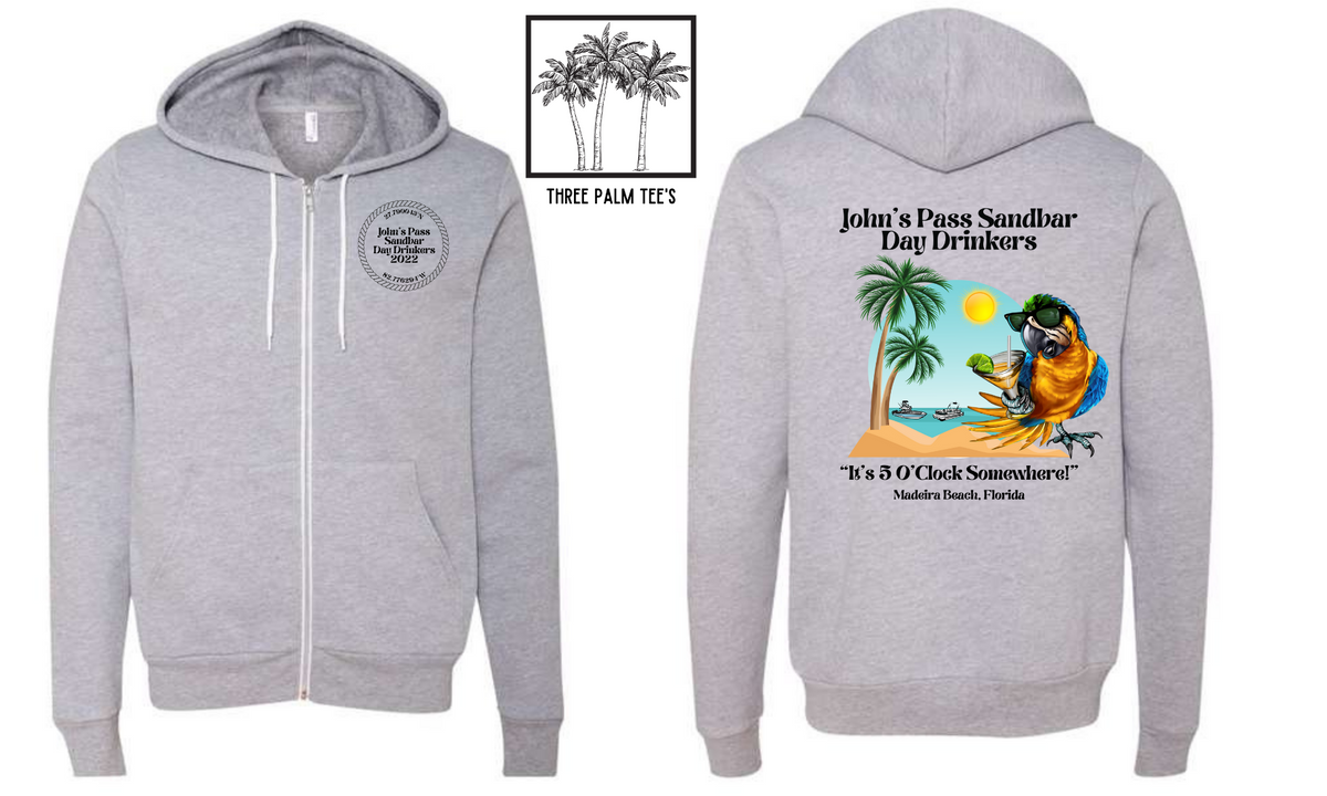 Unisex Full Zip Fleece Day Drinkers – Three Palm Tee's