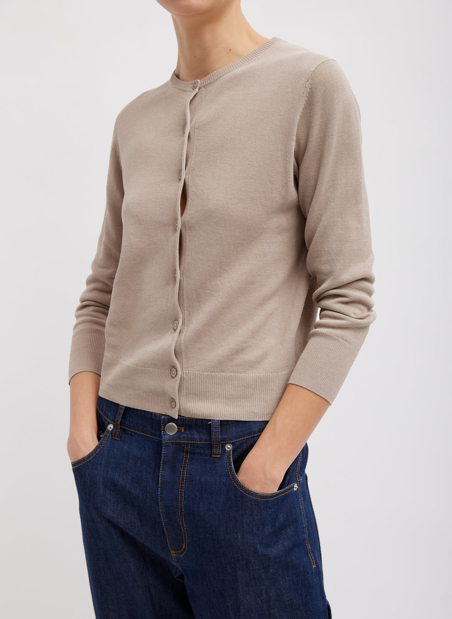 Crispy Sweater Shrunken Cardigan – Tibi Official