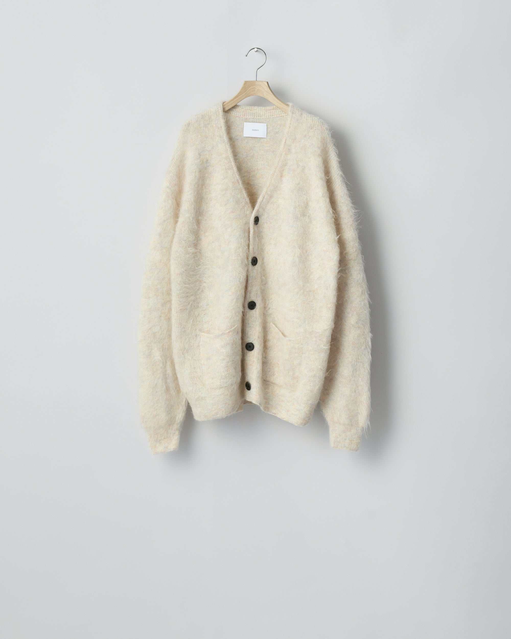 KID MOHAIR KNIT VNECK CARDIGAN MIX WHITE – TIME AFTER TIME