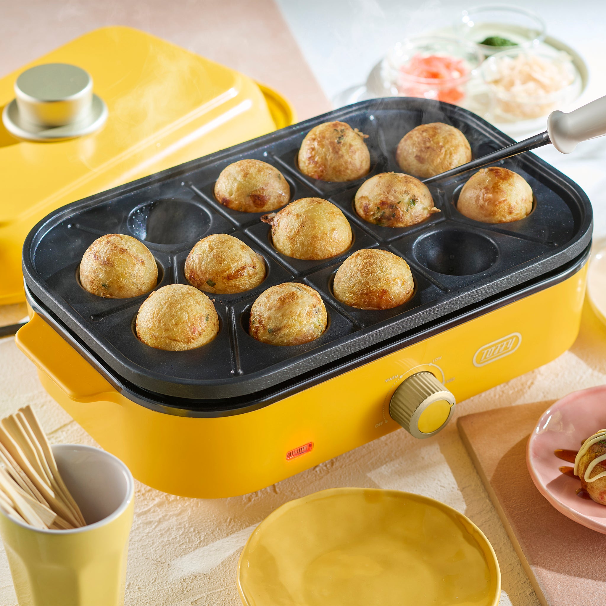 TOFFY HAPPY COLLECTION ホットプレートミニ たこ焼きプレートセット