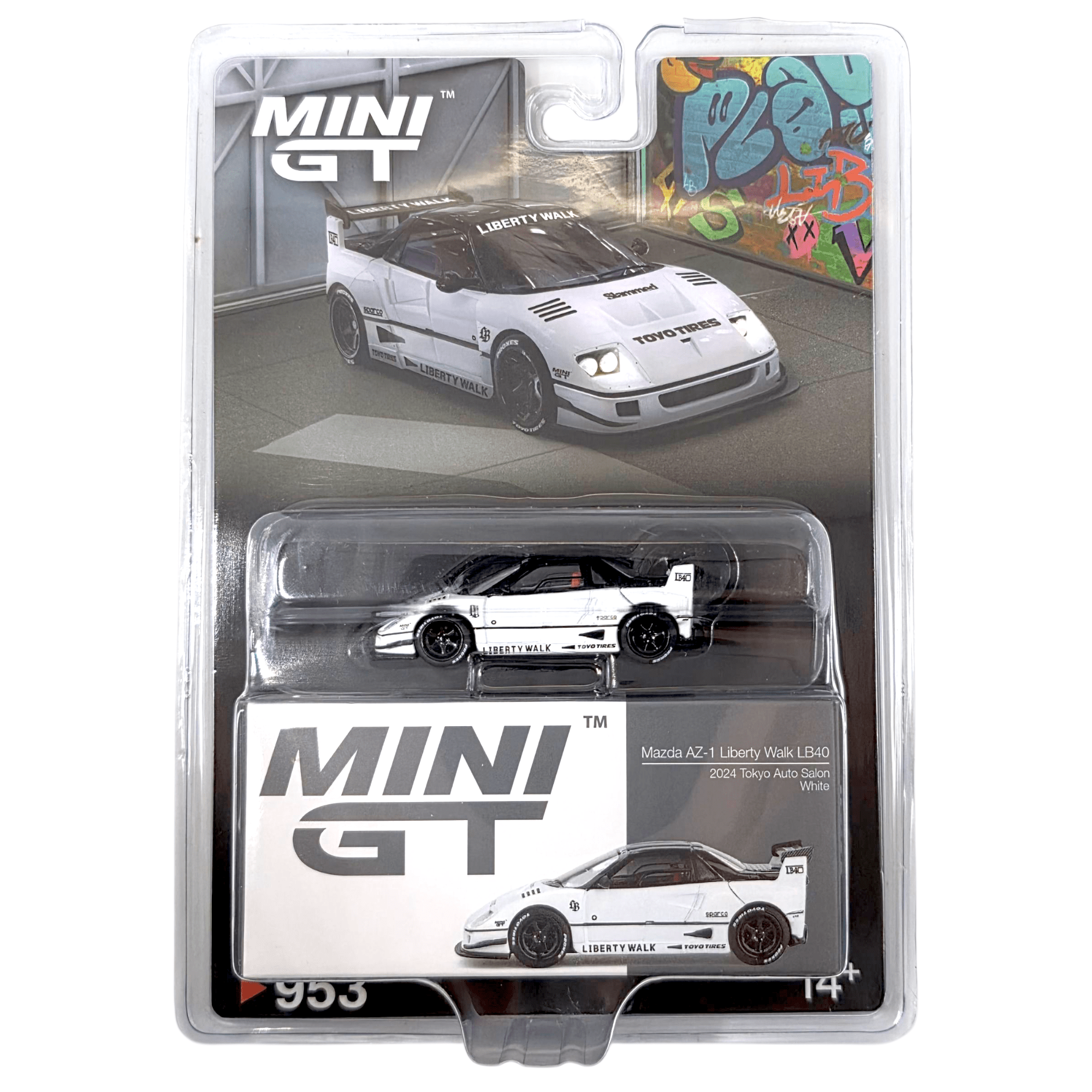 Mini GT - Mazda AZ-1 Liberty Walk LB40 – White – 2024 Tokyo Auto