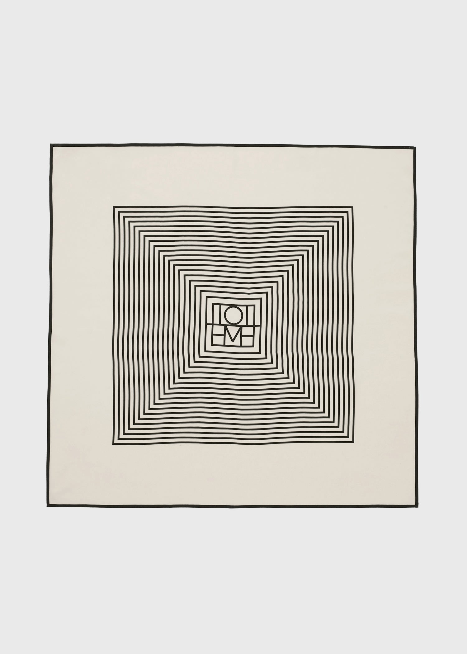 Centered monogram silk scarf crème – TOTEME