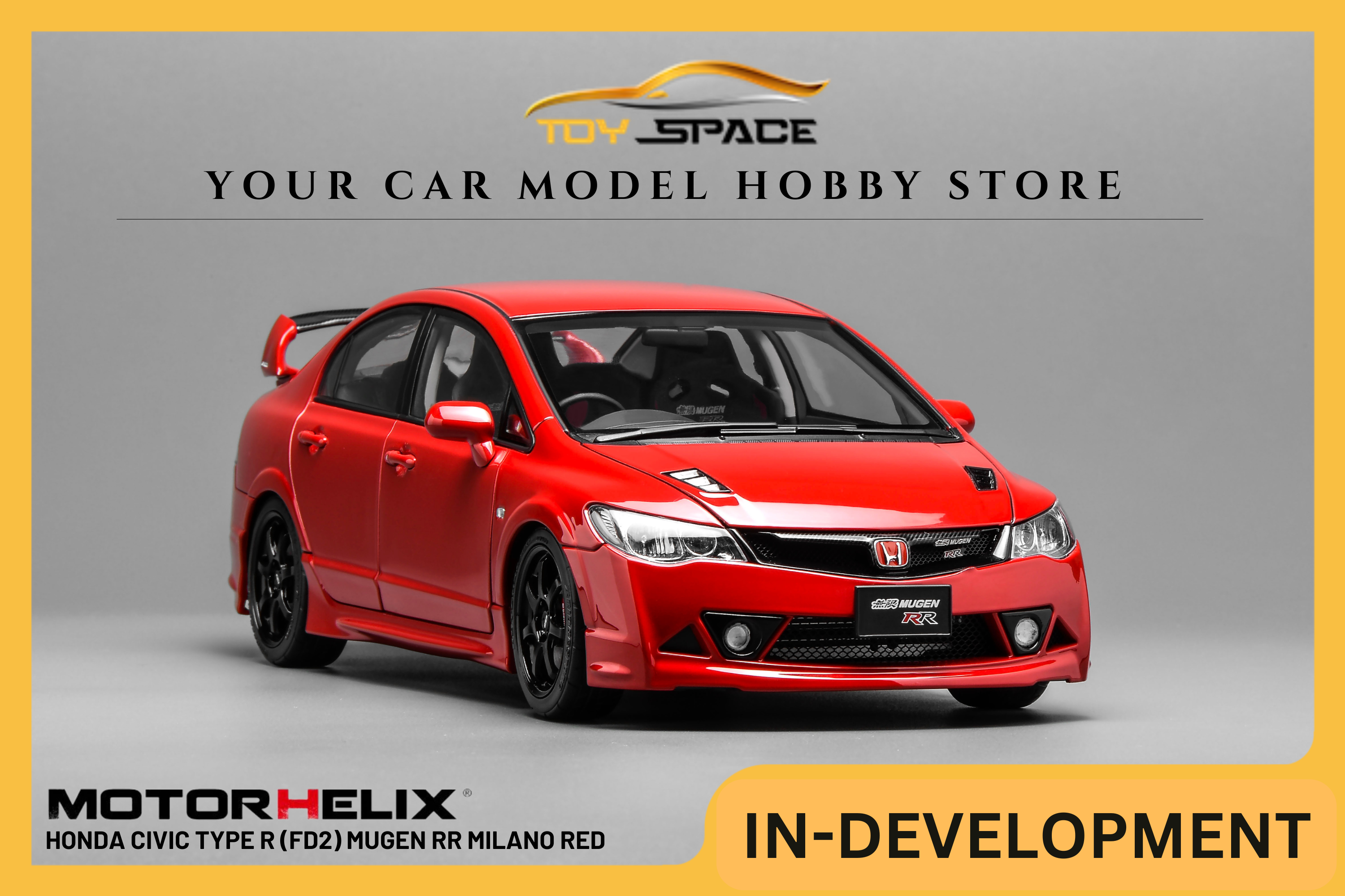 MOTORHELIX] 1:18 Honda Civic Type R (FD2) Mugen RR Milano Red
