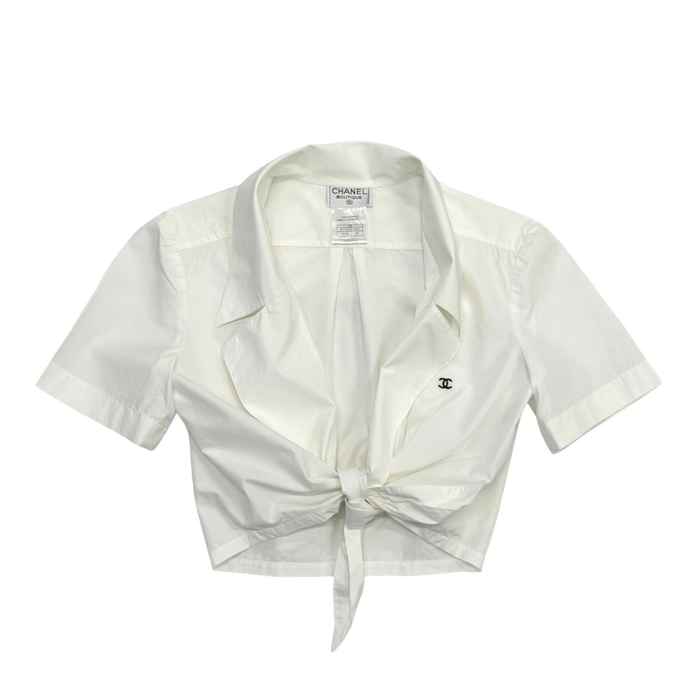 Treasures of NYC - Chanel White Cropped Button Down