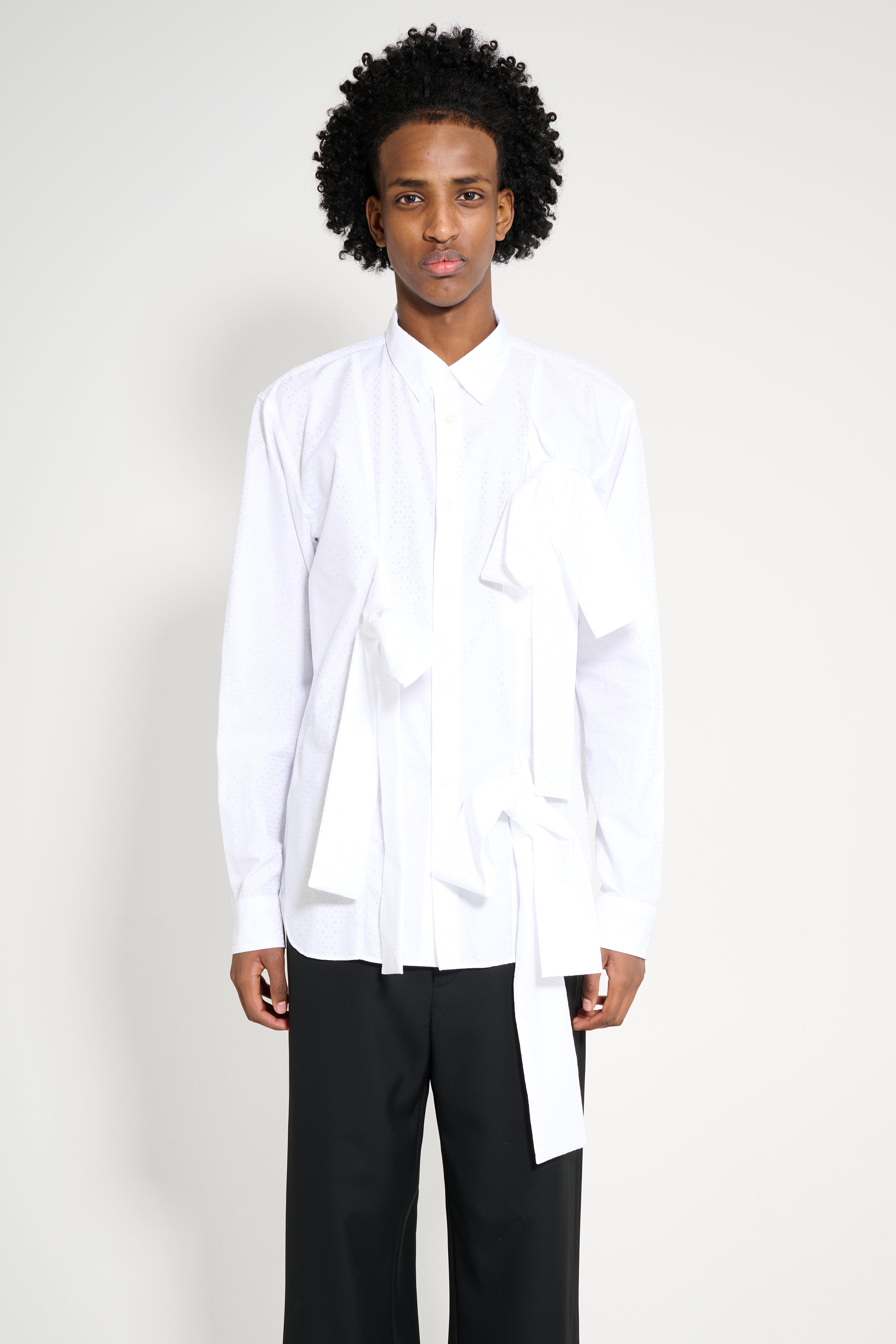 Comme des Garçons Homme Plus Jacquard Shirt White – Très Bien