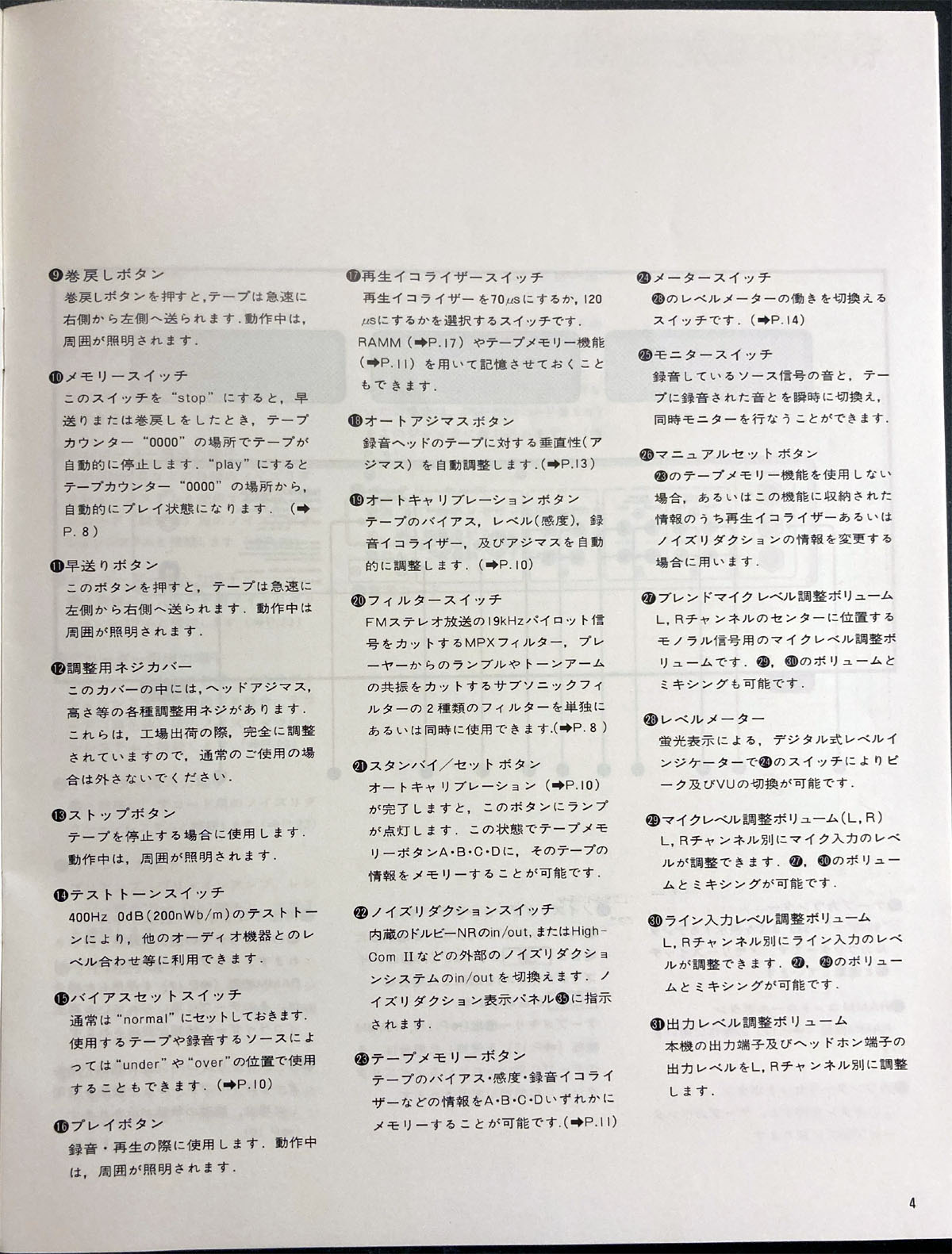 Nakamichi 1000ZXL 取扱説明書 メッセージ: Nakamichi Home Audio