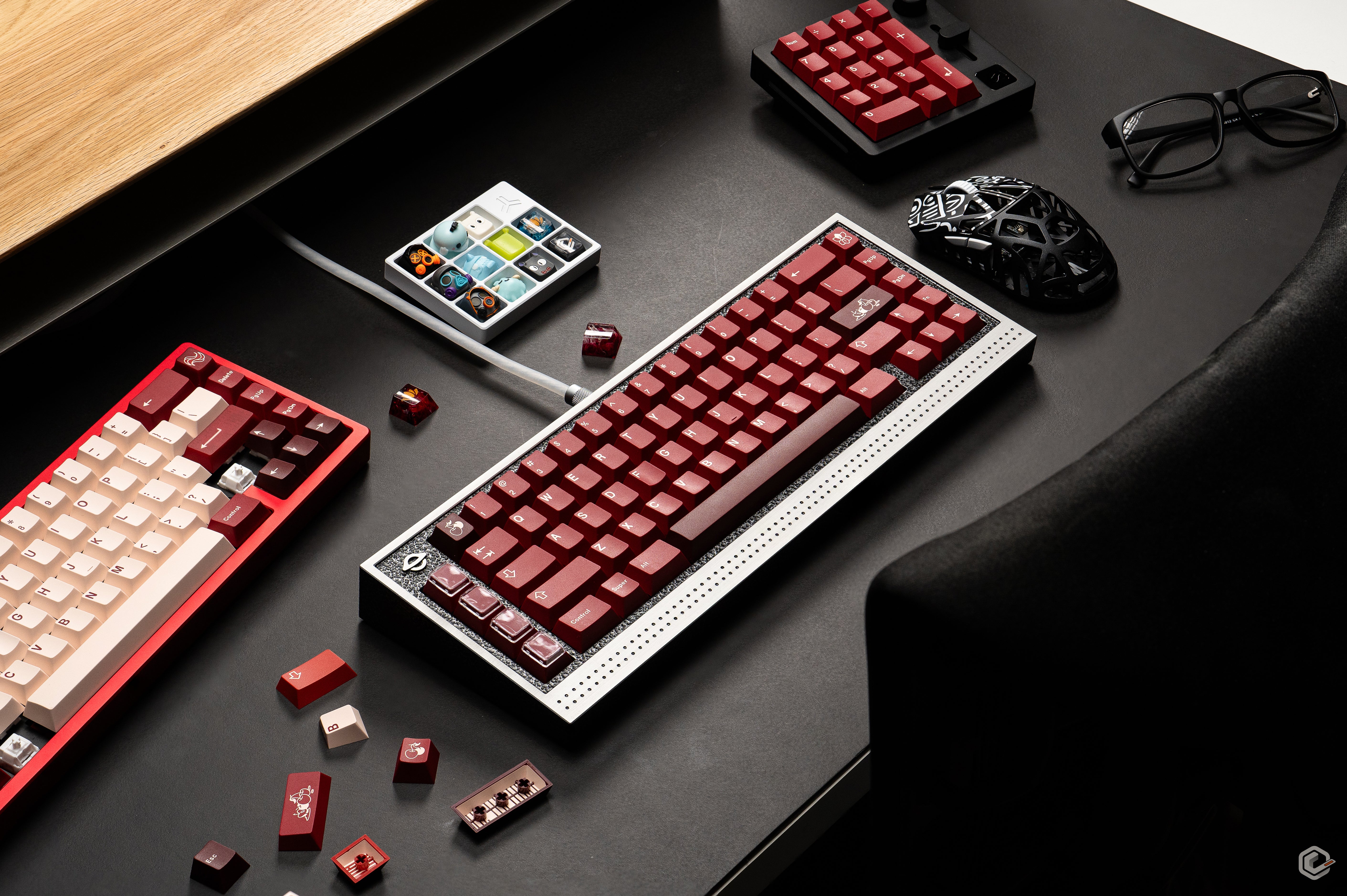 KEYKOBO CHERRIES ABS Double-Shot Keycap Set: Premium Cherry