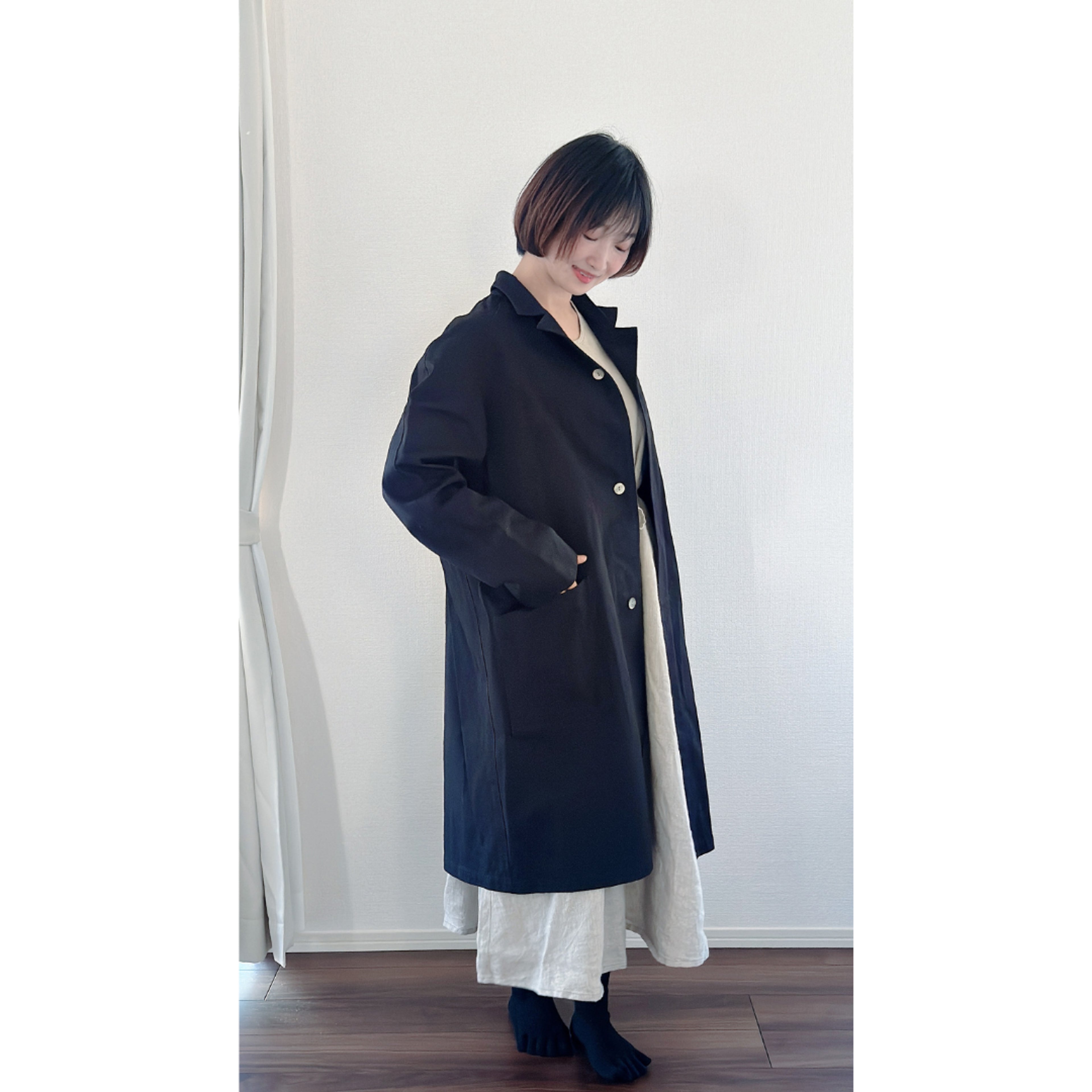 22】アトリエコート（黒）［ezu（旧：リップル洋品店）］ – ゆにわマート