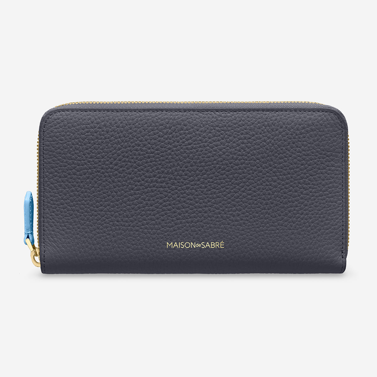 The Long Zip Wallet - Graphite Sky – MAISON de SABRÉ