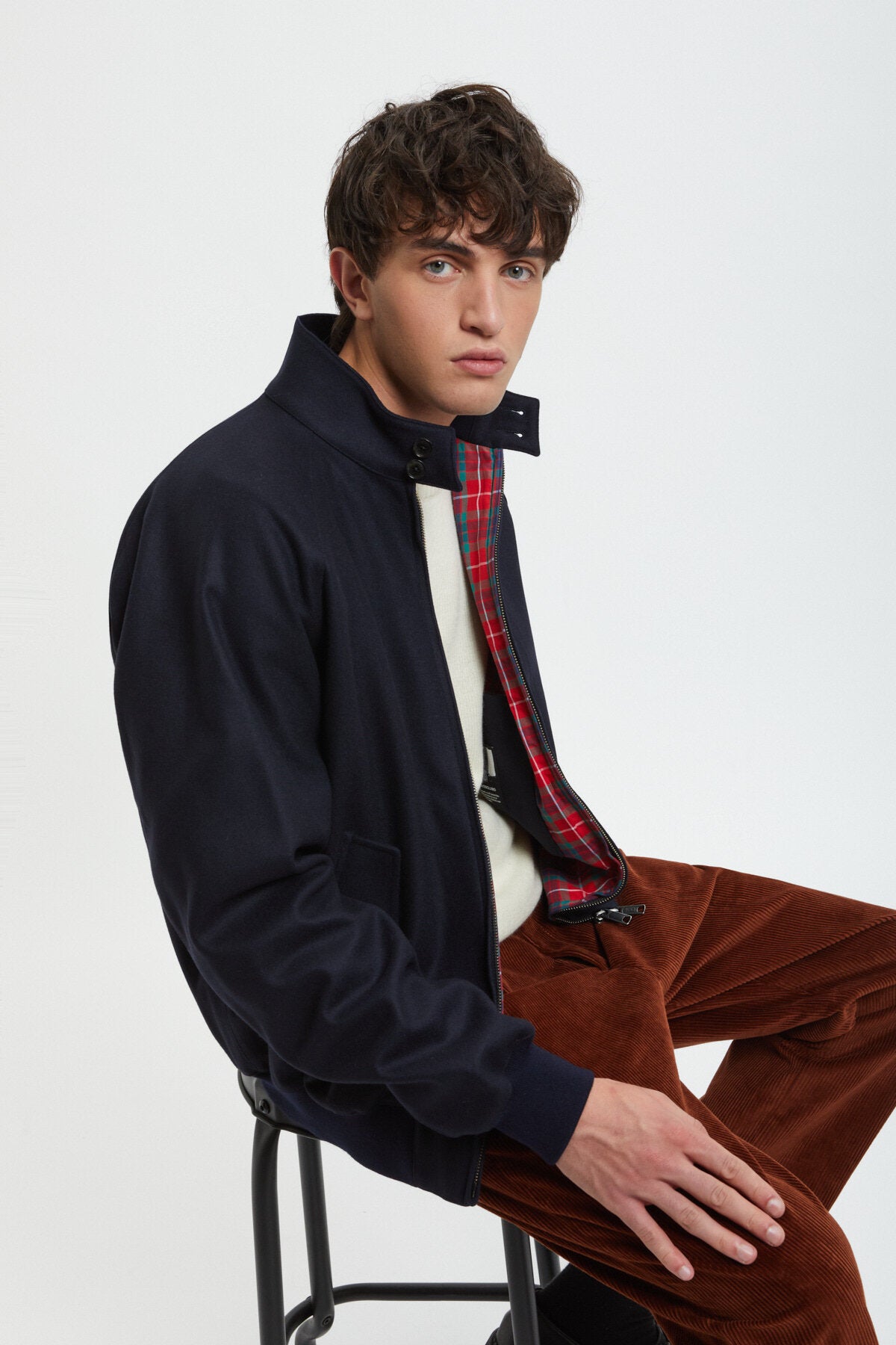 Unpadded G9 Melton Deep Blue | Baracuta