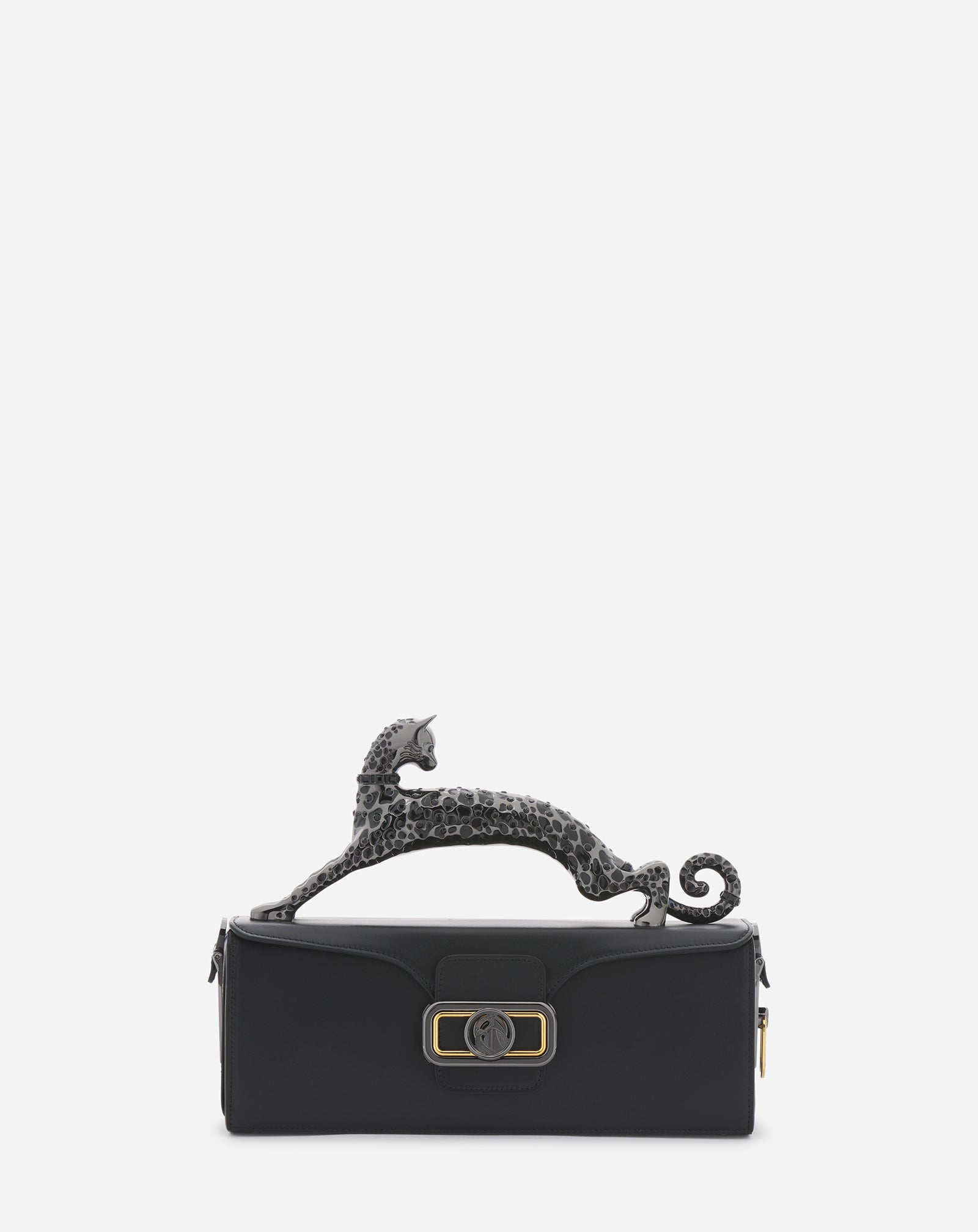 Black Medium Leather Pencil Cat Bag | Lanvin