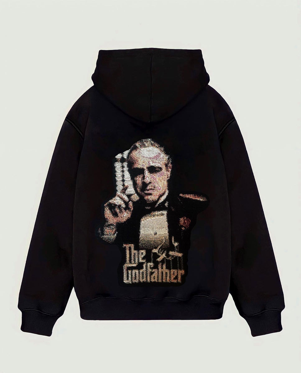 VA-AW23-659 THE GODFATHER TAPESTRY HOODIE – VENDETTA ARCHIVE
