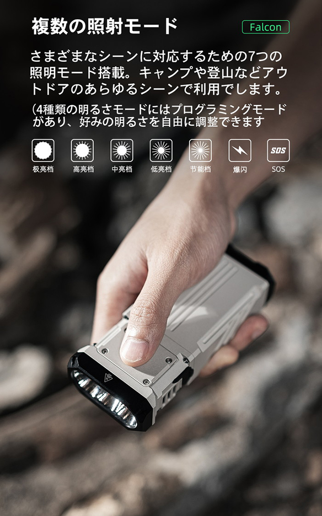 WUBEN X1 懐中電灯 12000ルーメン IP55 白 Wuben X1 Flashlight - The