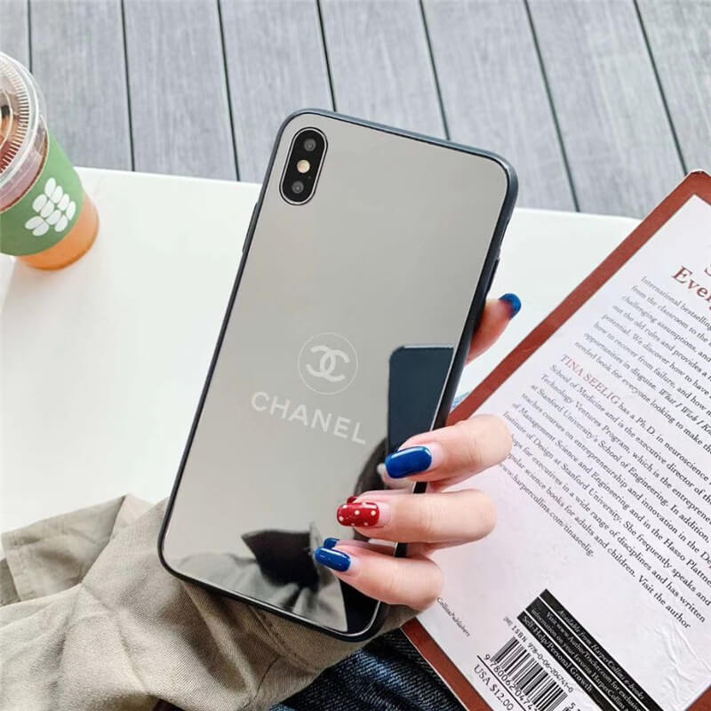 gucci スマホケース iphone11promax 鏡面 シャネルパロディ iPhone11