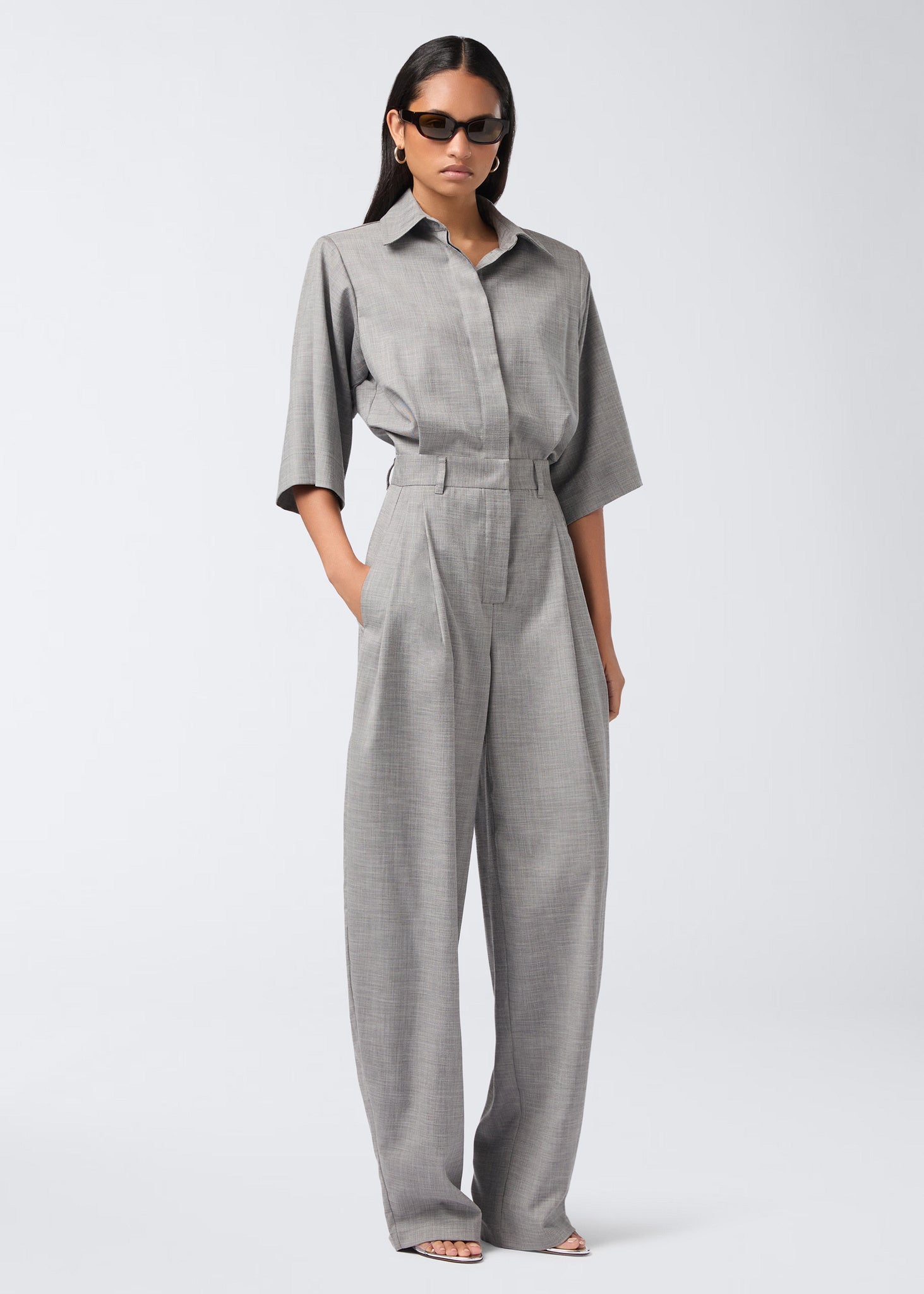 The Andamane - Utility jumpsuit oyster