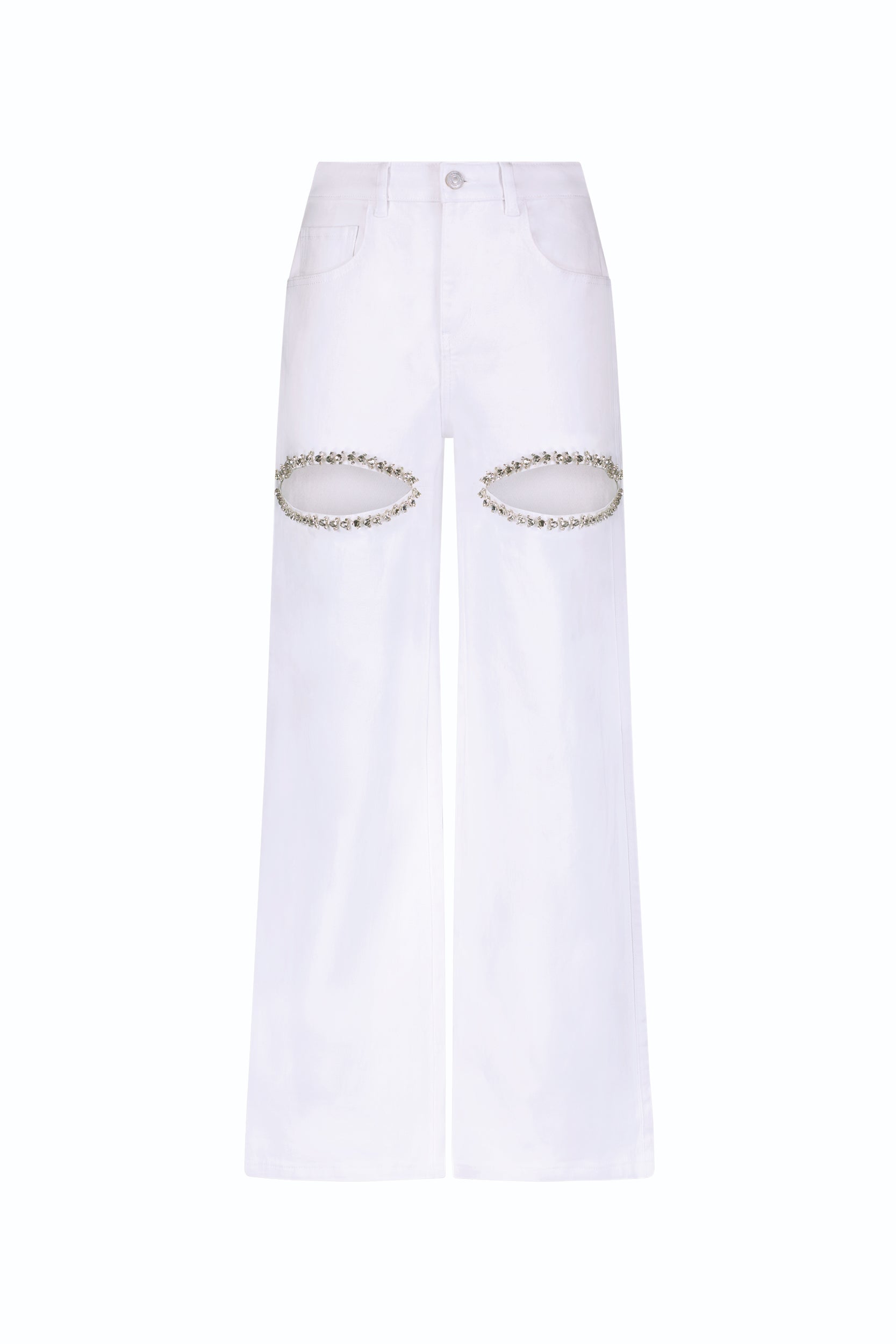 Ivanka Crystal Jean - White – The Noli Shop