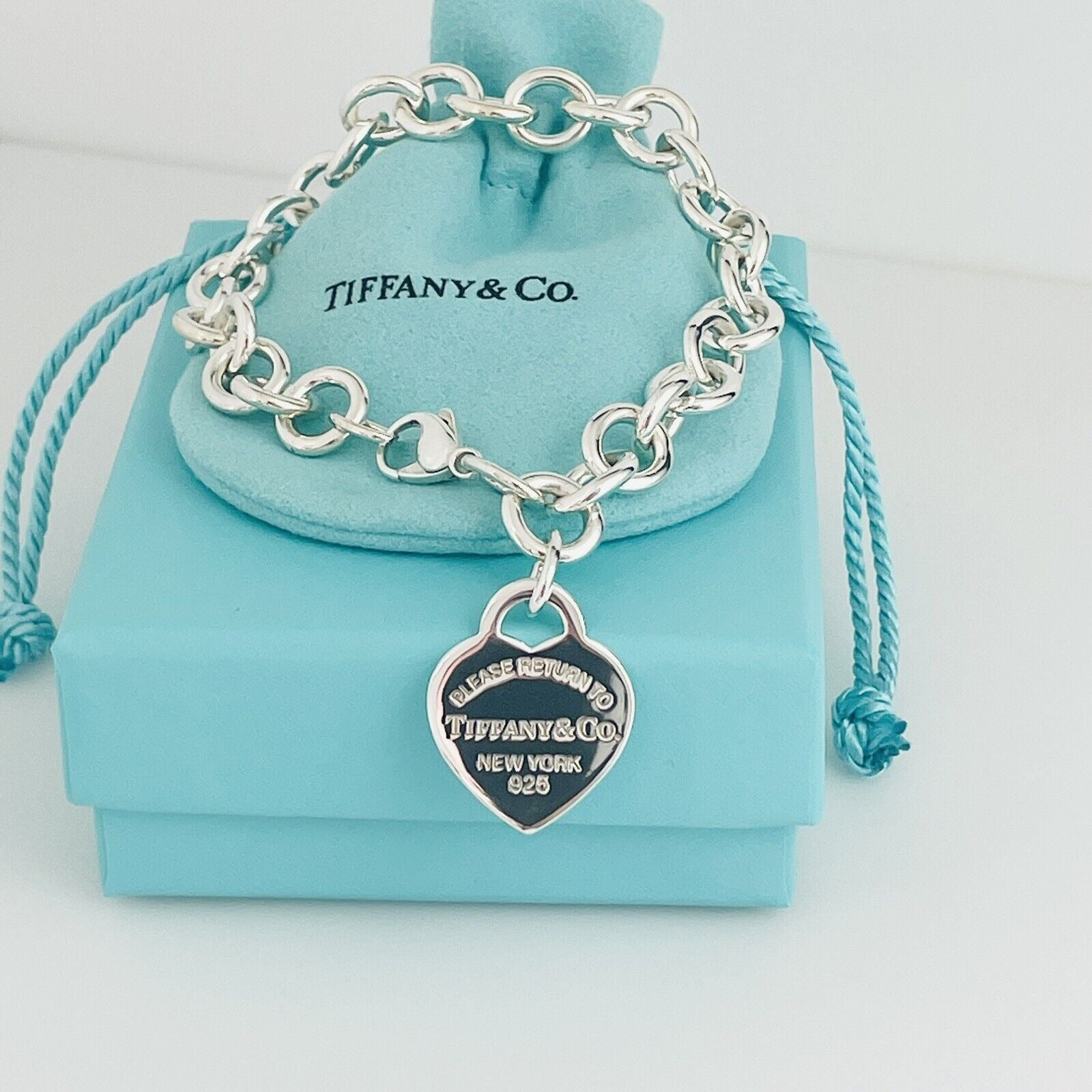 Please Return to Tiffany Heart Tag Charm Bracelet Tiffany in