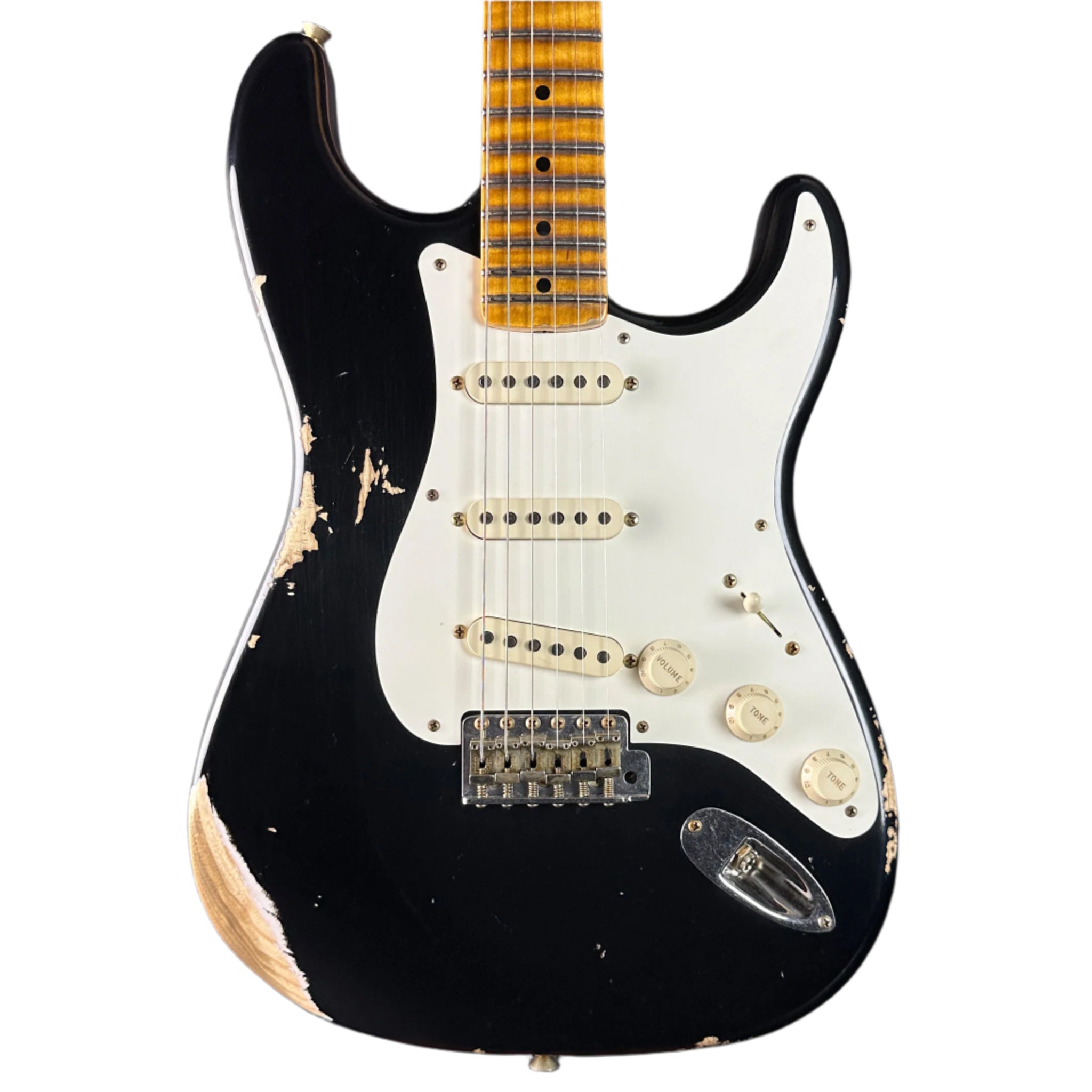 Fender Custom Shop 1957 Stratocaster Relic Black AAA Maple Neck w