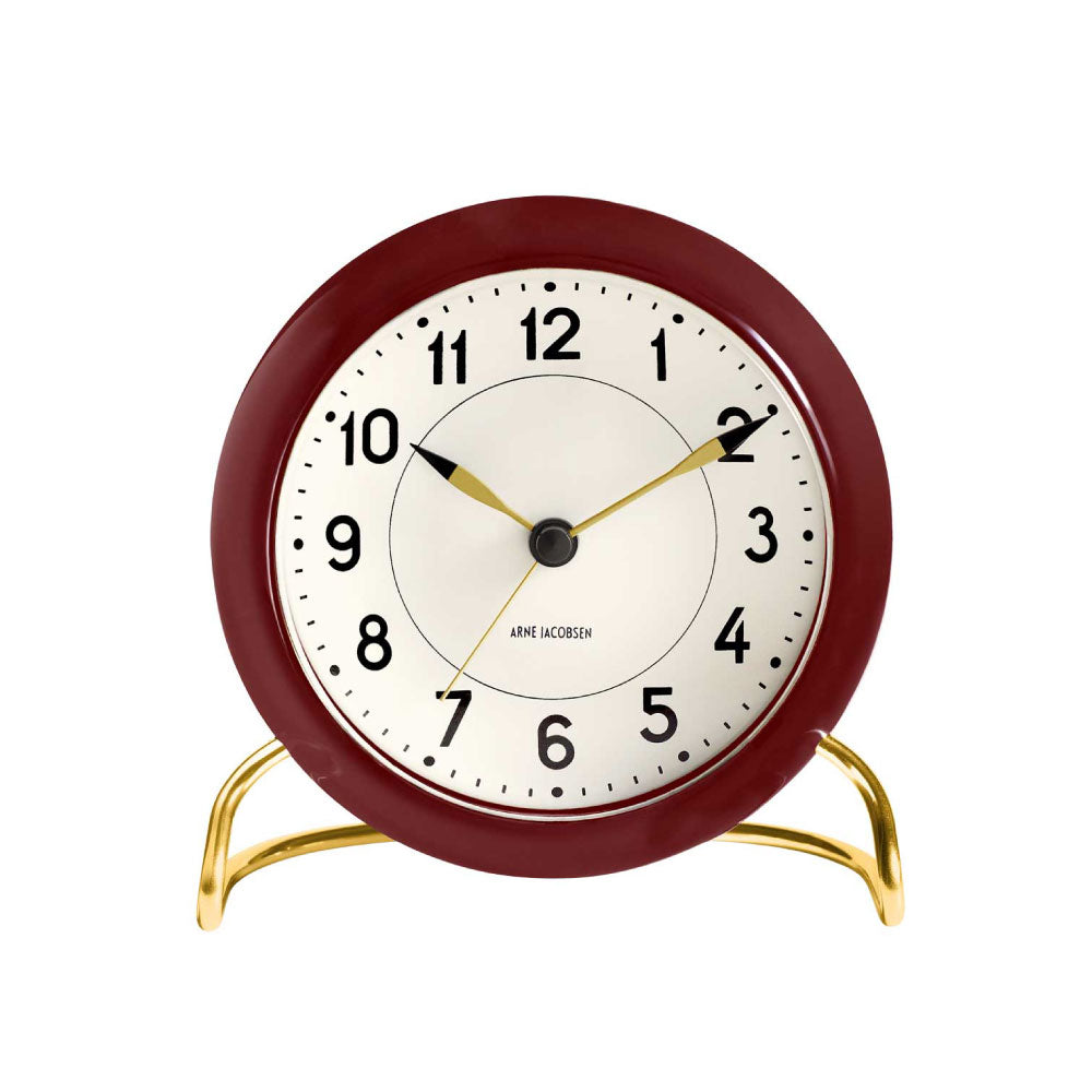 ARNE JACOBSEN Table Clock Station BURGUNDY AJ43676 アルネ